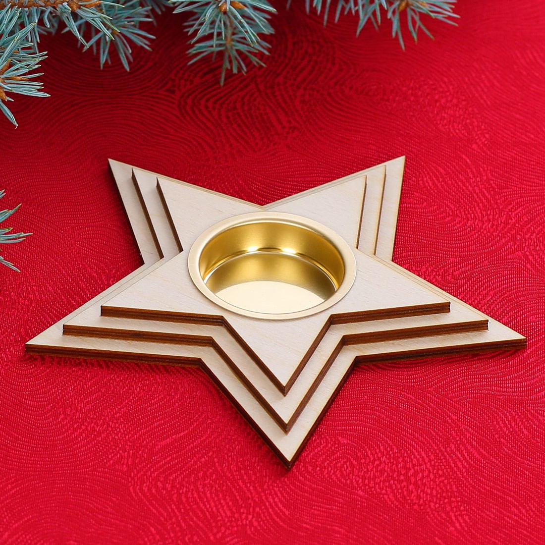 Kerzenhalter Holz Weihnachten