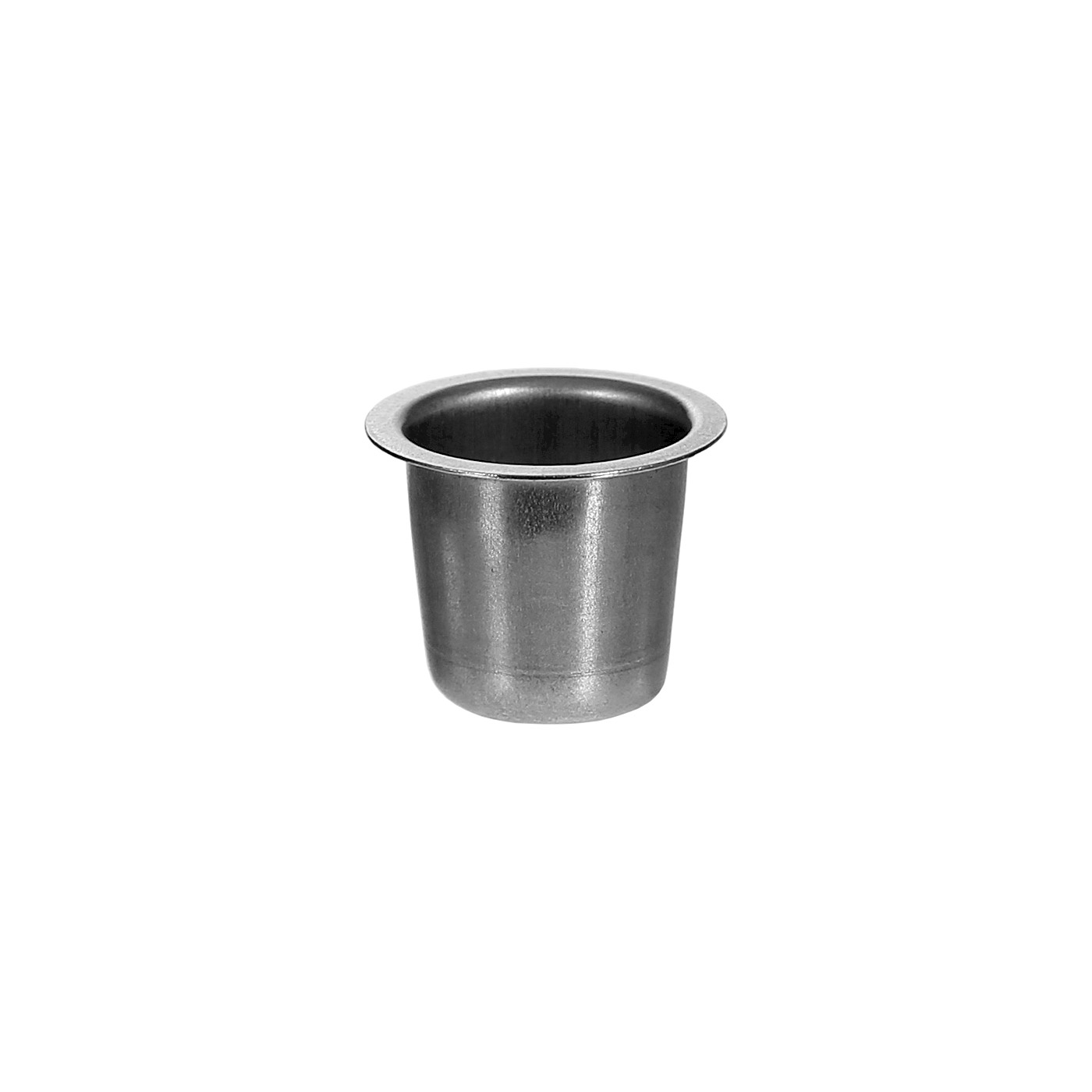 Porte-bougie à douille conique argenté 22 mm, bobèche en option