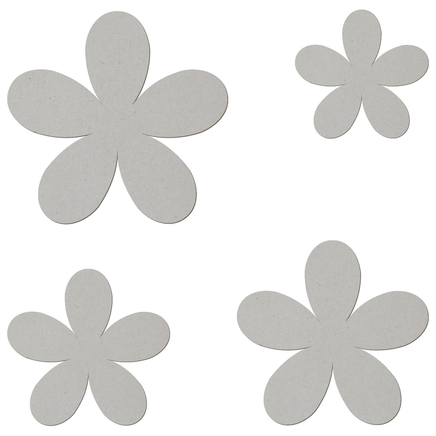 Pappe Plumeria - Zuschnitt 3-50cm Deko Basteln Gruppe