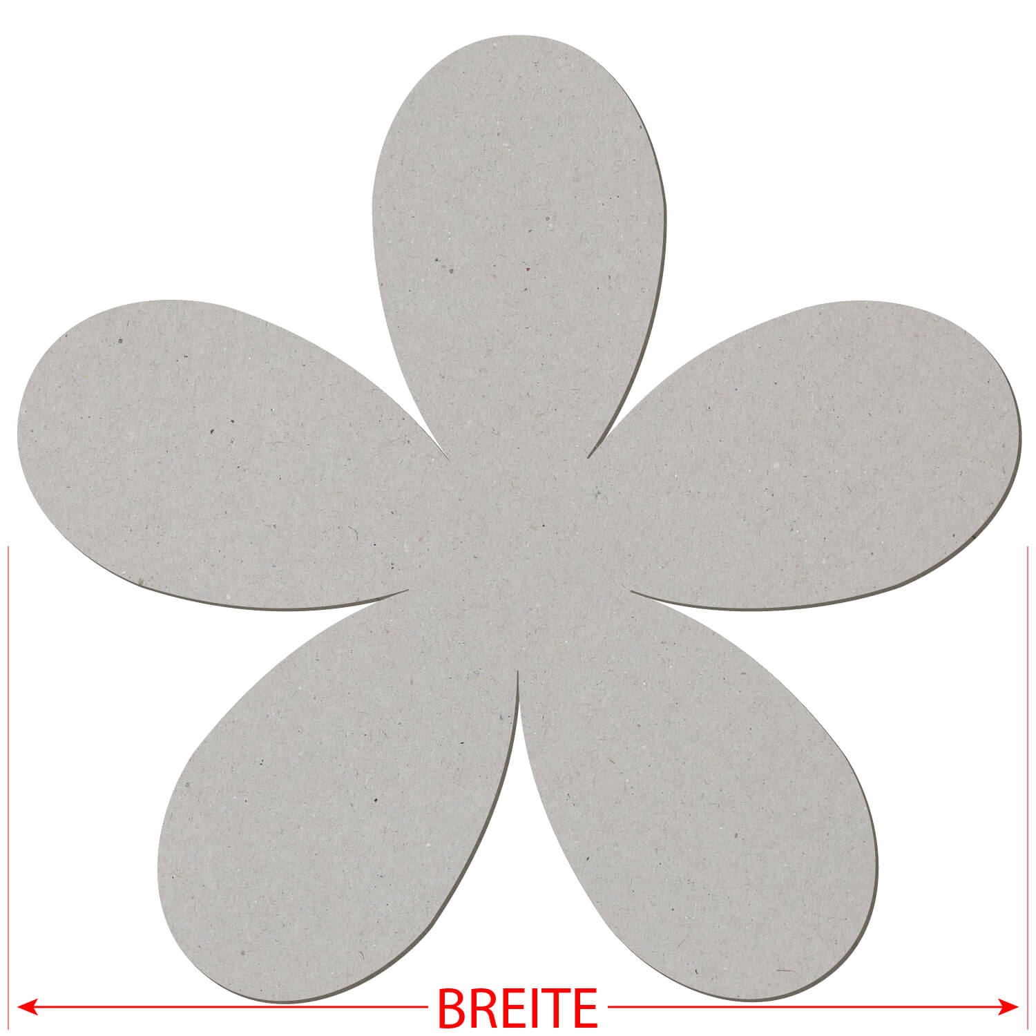 Pappe Plumeria - Zuschnitt 3-50cm Deko Basteln Größe