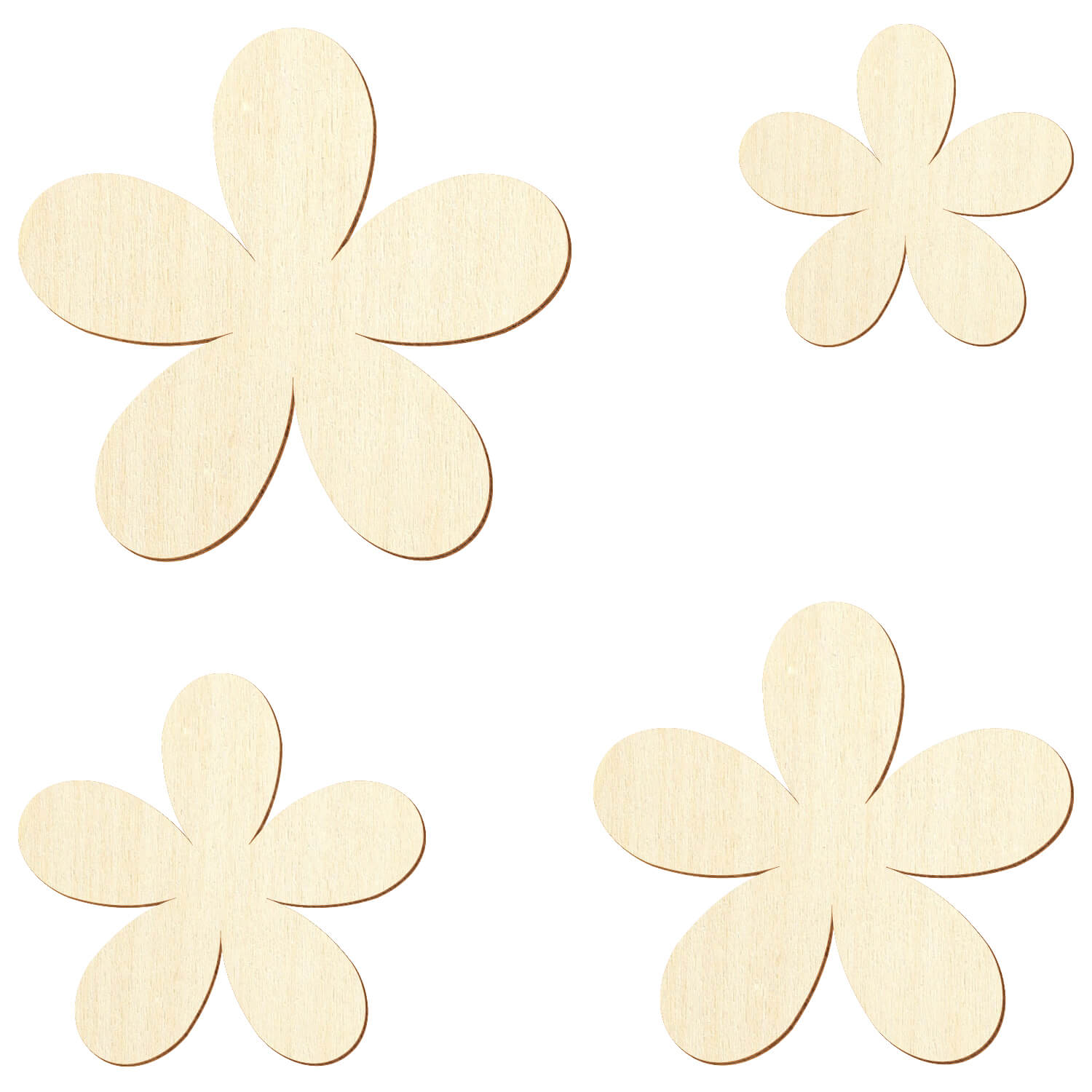 Holz Plumeria - Zuschnitt 3-50cm Deko Basteln Gruppe