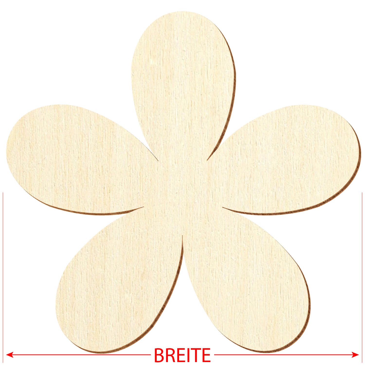 Holz Plumeria - Zuschnitt 3-50cm Deko Basteln Größe