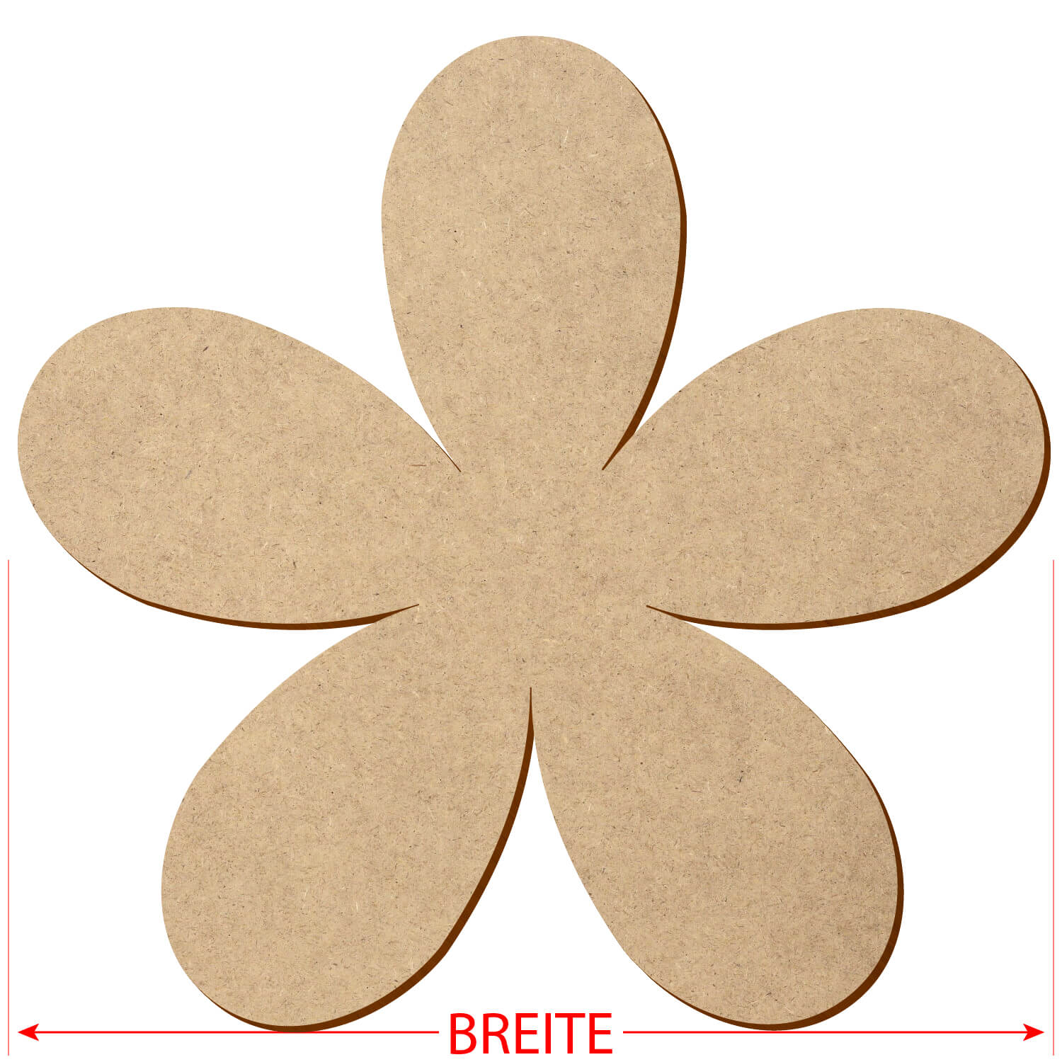 MDF Plumeria - Zuschnitt 3-50cm Deko Basteln Größe