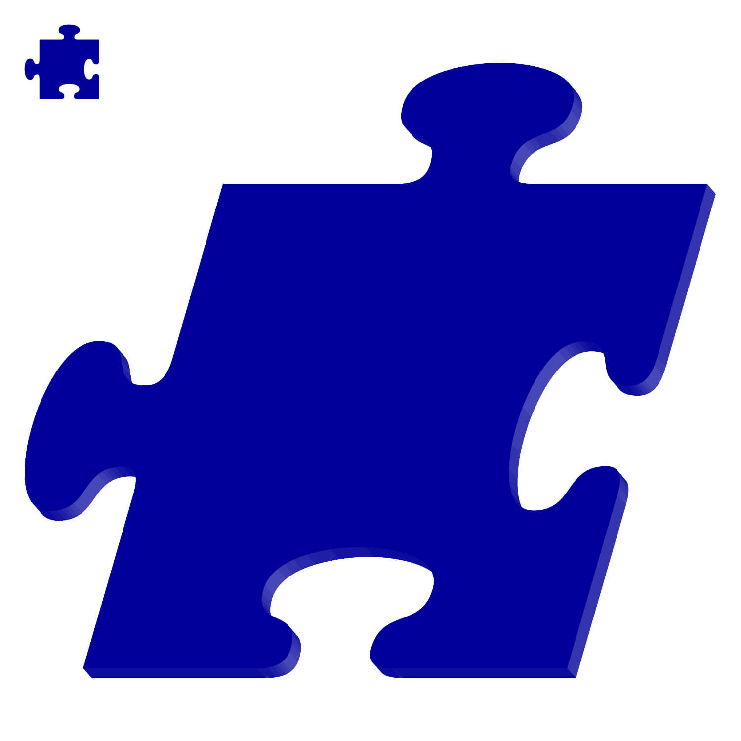 PLEXIGLAS® Zuschnitt 3-50cm - Puzzle blau