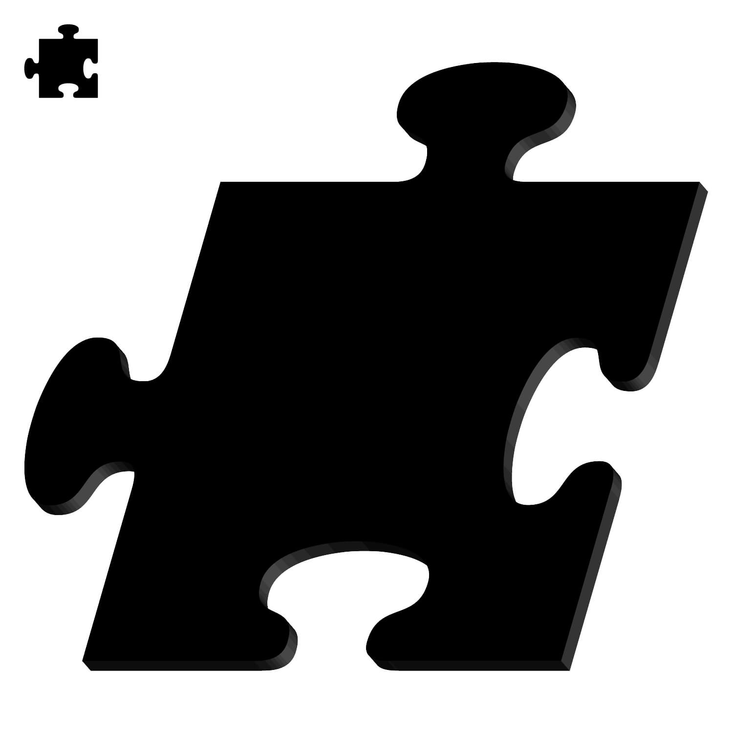 PLEXIGLAS® Zuschnitt 3-50cm - Puzzle schwarz
