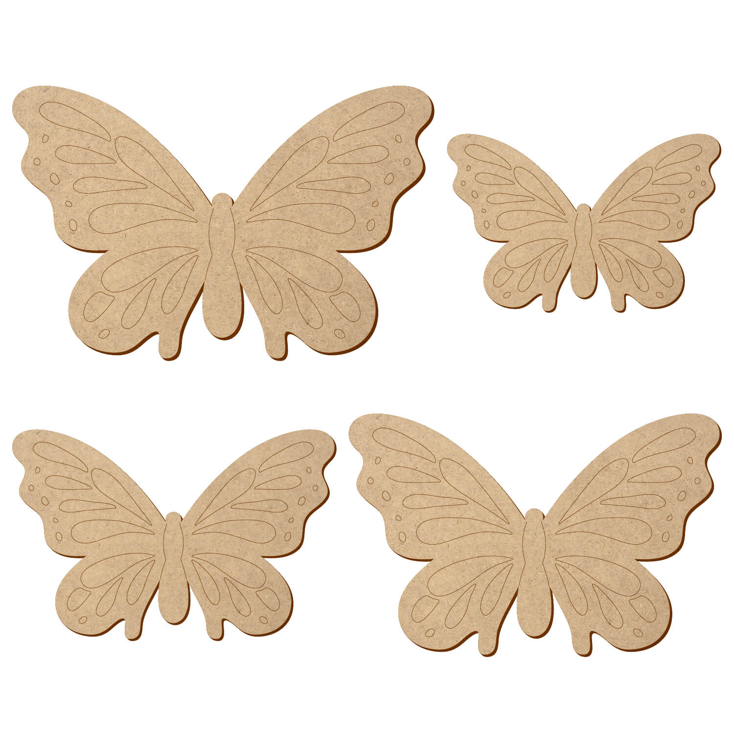 MDF Schmetterling V2 - Zuschnitt 5-50cm Deko Basteln Gruppe