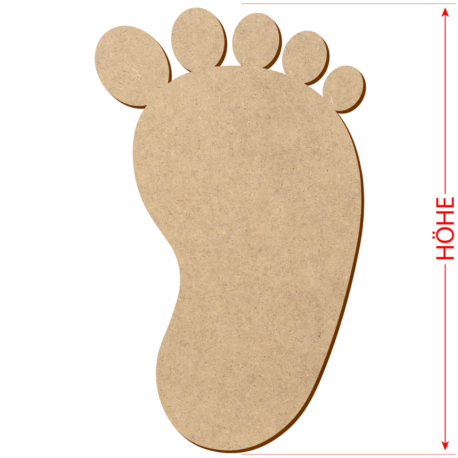 MDF Fuss - Zuschnitt 3-50cm Deko Basteln Größe