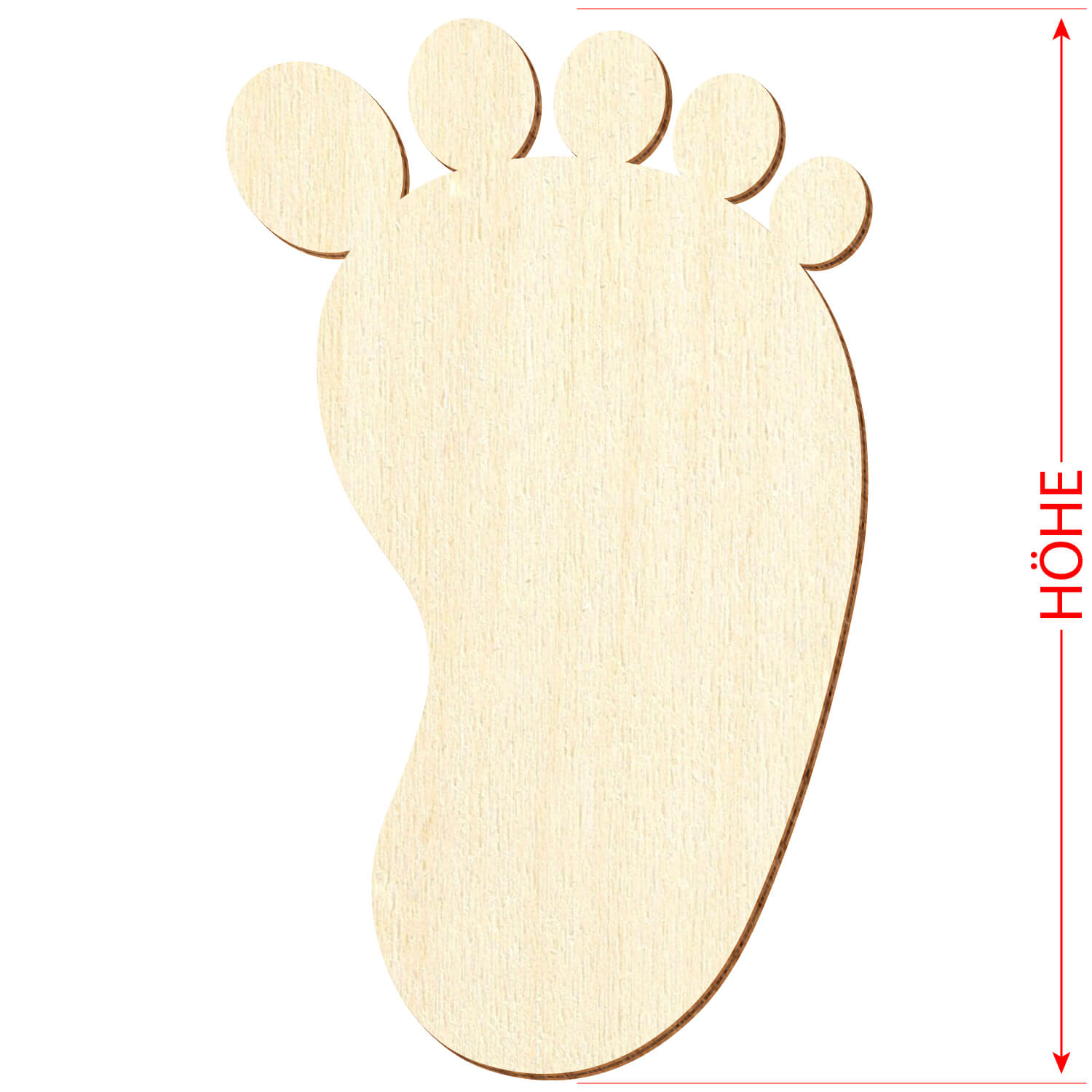 Holz Fuss - Zuschnitt 3-50cm Deko Basteln Größe