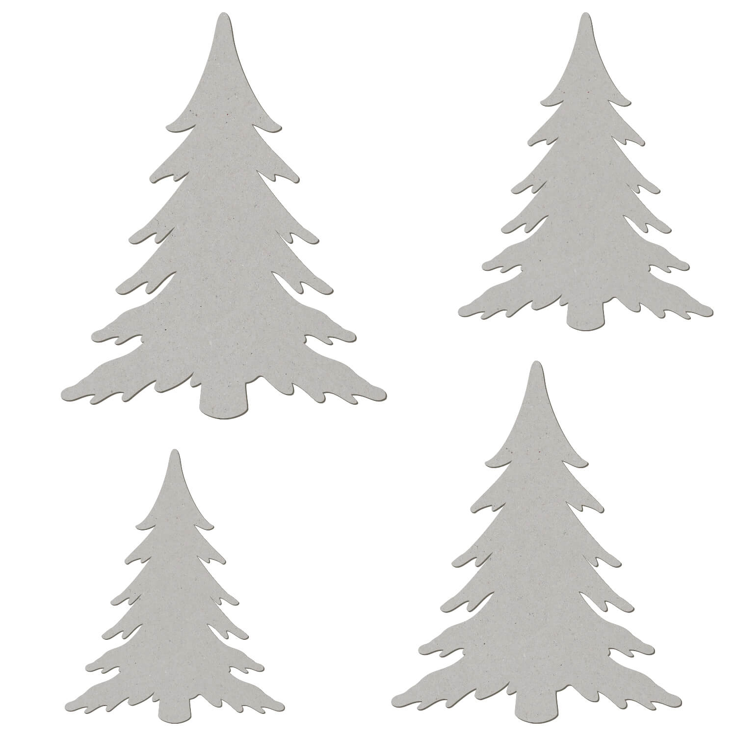 Pappe Tanne Schnee - Zuschnitt 3-50cm Deko Basteln Gruppe