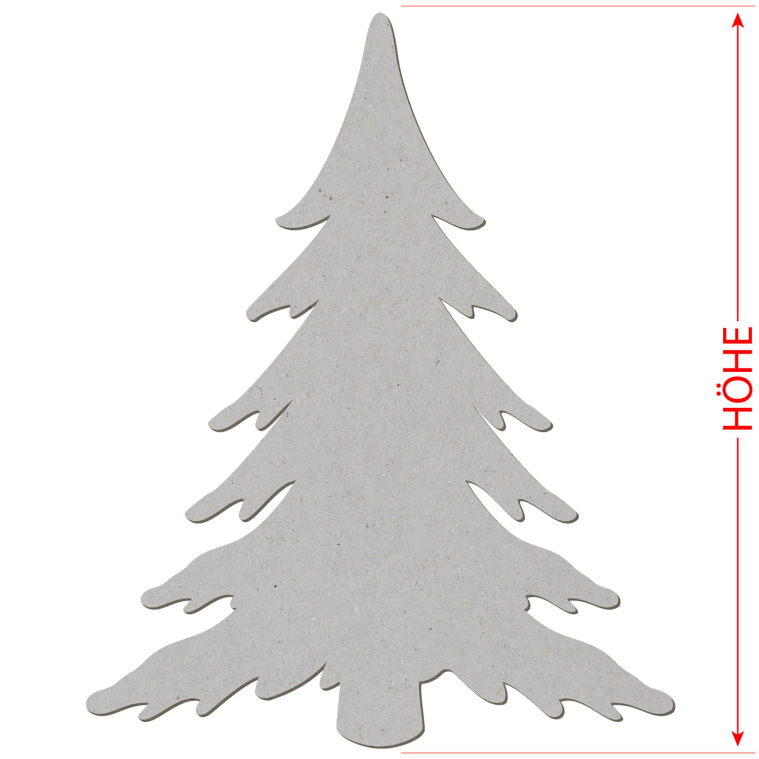 Pappe Tanne Schnee - Zuschnitt 3-50cm Deko Basteln Größe