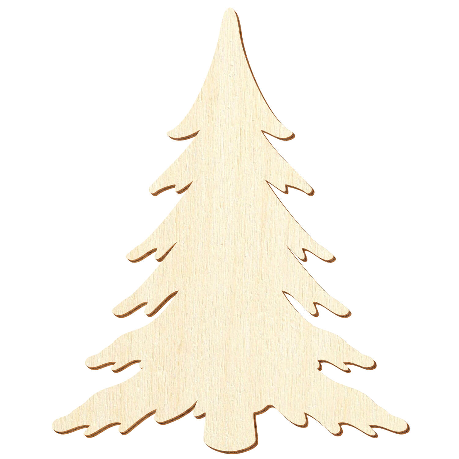 Holz Tanne Schnee - Zuschnitt 3-50cm Deko Basteln