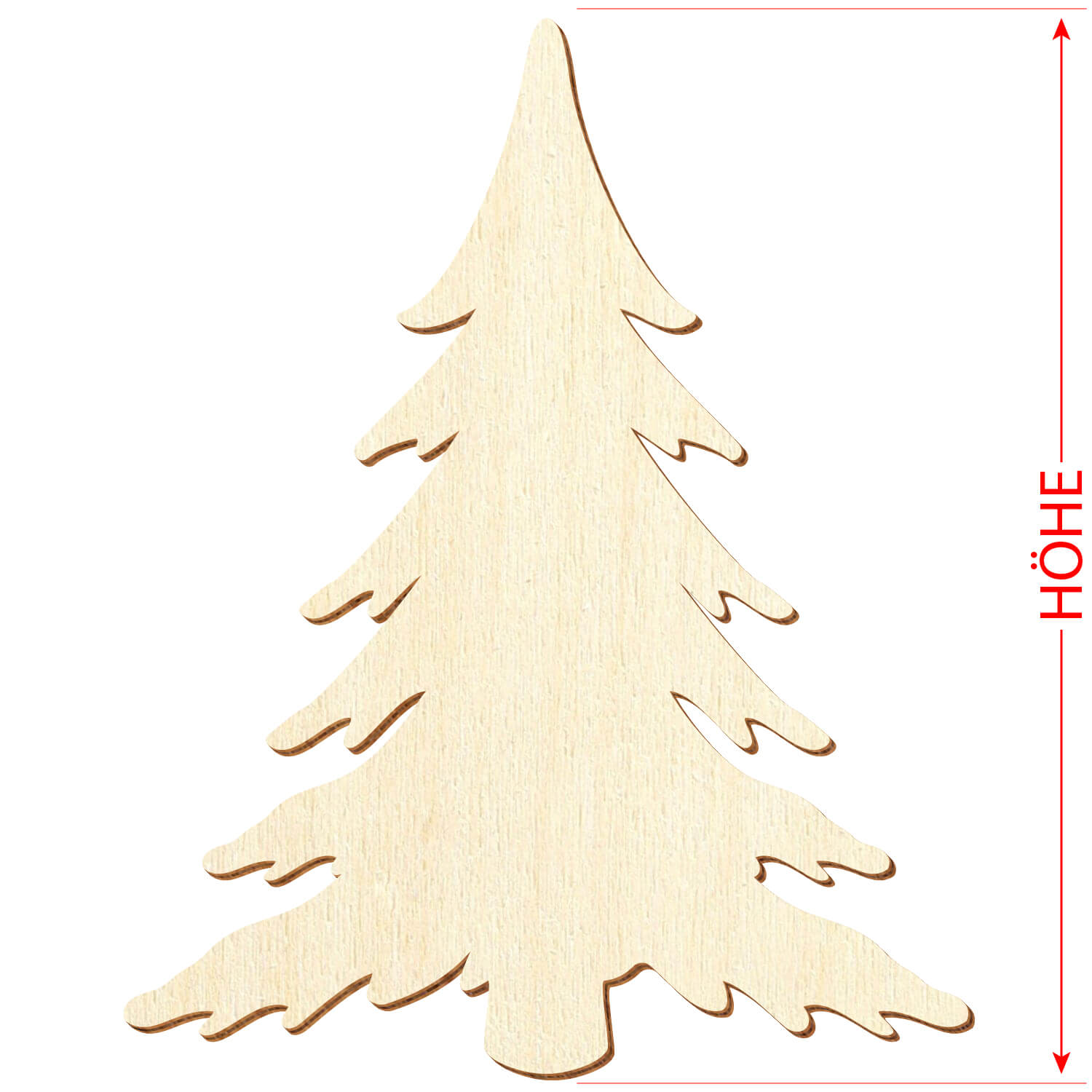 Holz Tanne Schnee - Zuschnitt 3-50cm Deko Basteln Größe