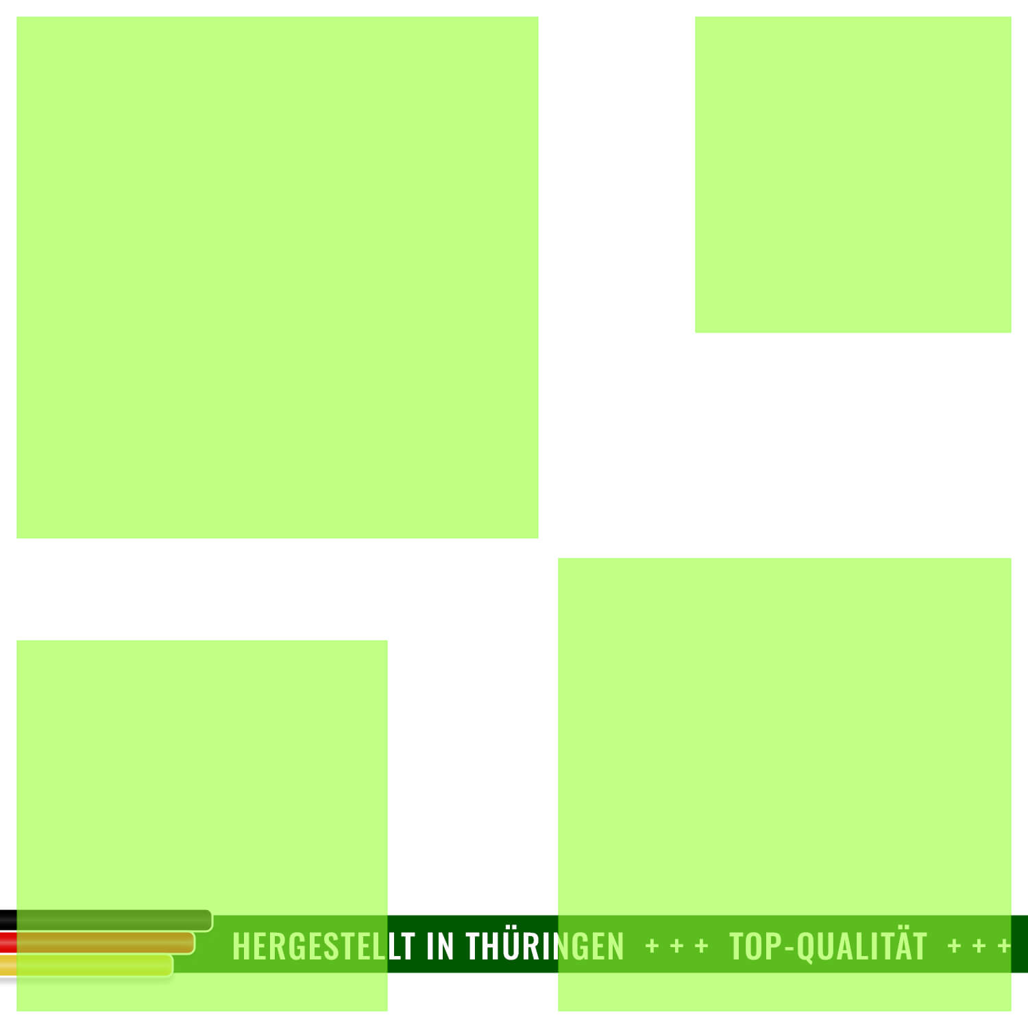 PLEXIGLAS® Zuschnitt 3-50cm - Quadrat Neongrün transparent Gruppenbild
