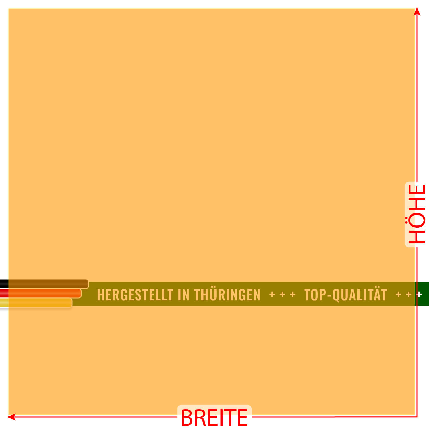PLEXIGLAS® Zuschnitt 3-50cm - Quadrat Neonorange transparent Größe