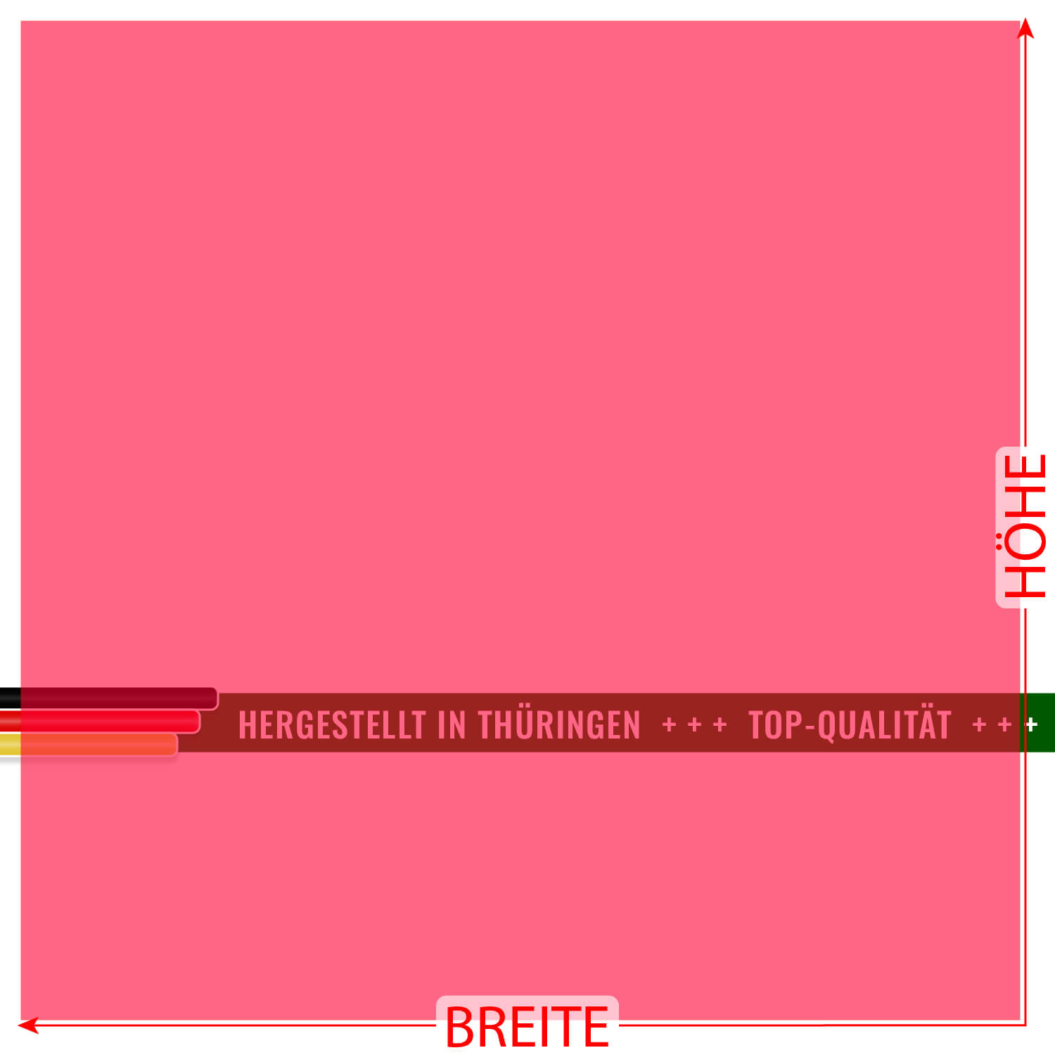 PLEXIGLAS® Zuschnitt 3-50cm - Quadrat Neonrot transparent Größe