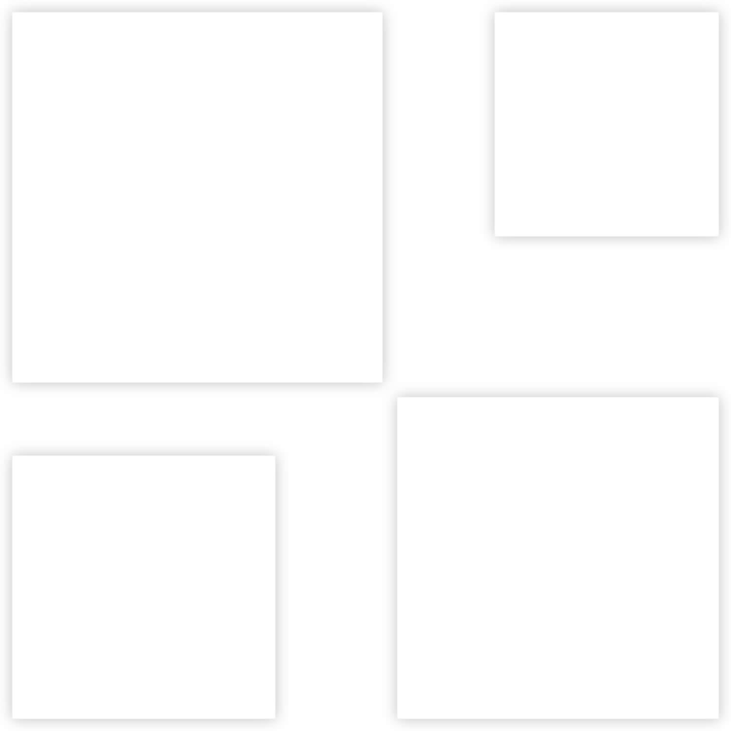 PLEXIGLAS® Zuschnitt 3-50cm - Quadrat weiß Gruppenbild