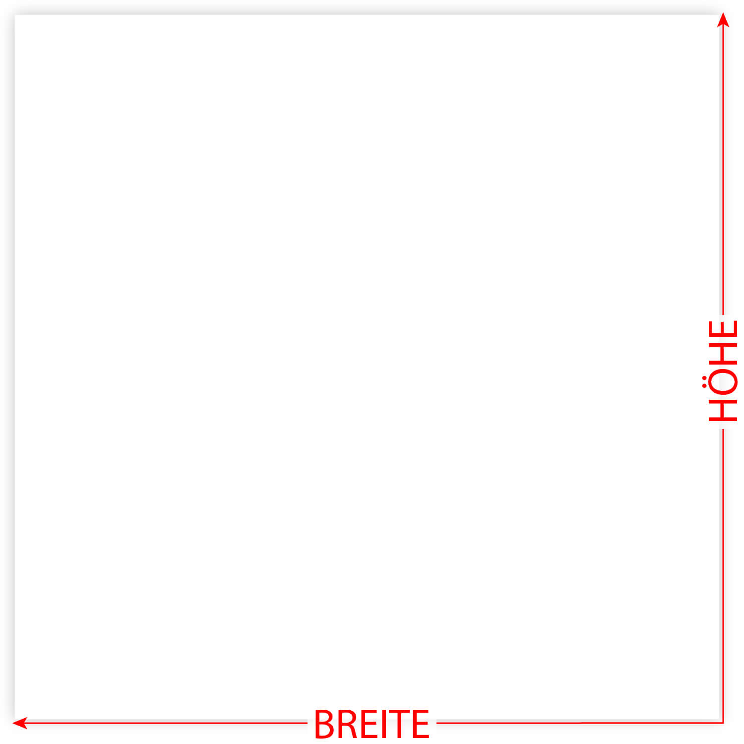 PLEXIGLAS® Zuschnitt 3-50cm - Quadrat weiß Größe