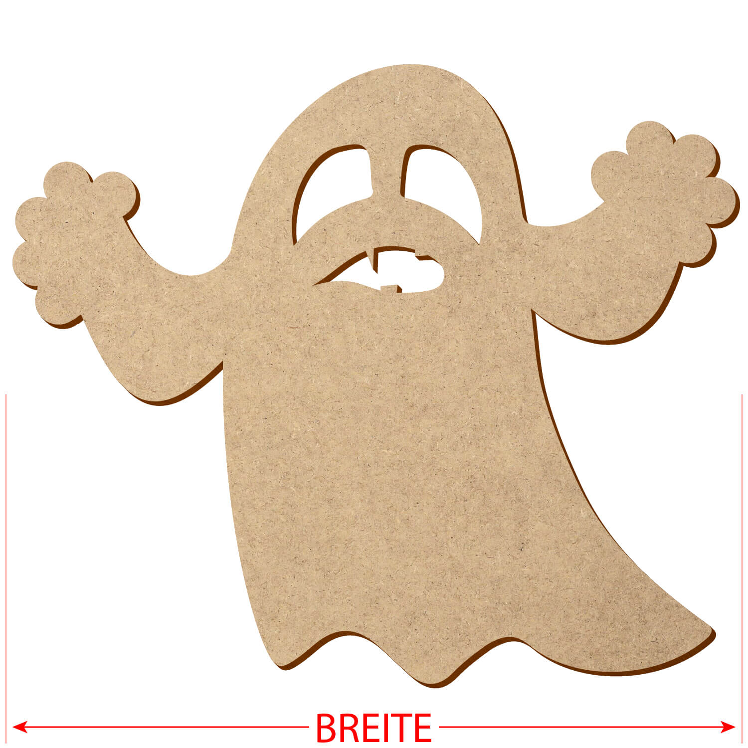 MDF Gespenst/Geist - Zuschnitt 3-50cm Deko Basteln Größe