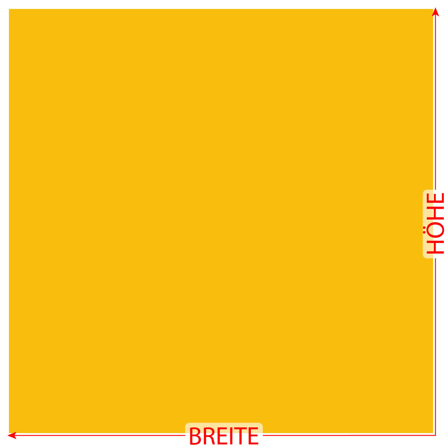 PLEXIGLAS® Zuschnitt 3-50cm - Quadrat gelb Größe