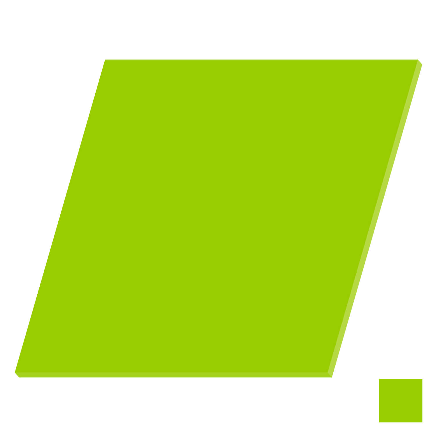 PLEXIGLAS® Zuschnitt 3-50cm - Quadrat grün