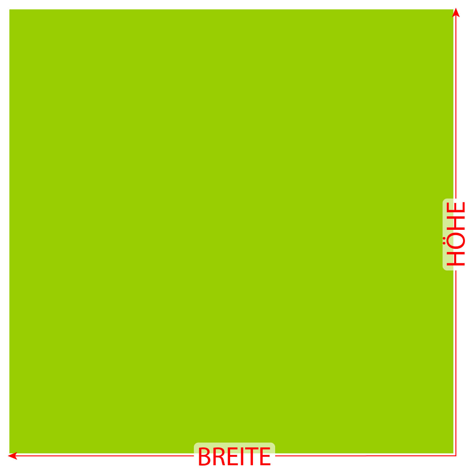 PLEXIGLAS® Zuschnitt 3-50cm - Quadrat grün Größe