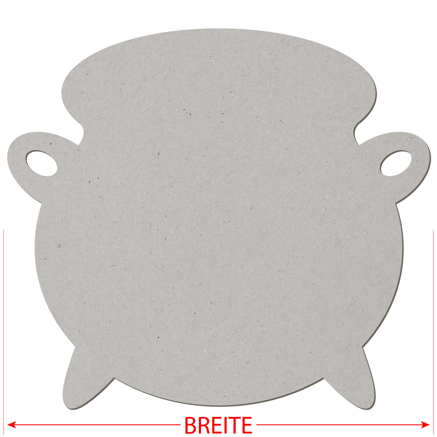 Pappe Hexenkessel - Zuschnitt 3-50cm Deko Basteln Größe