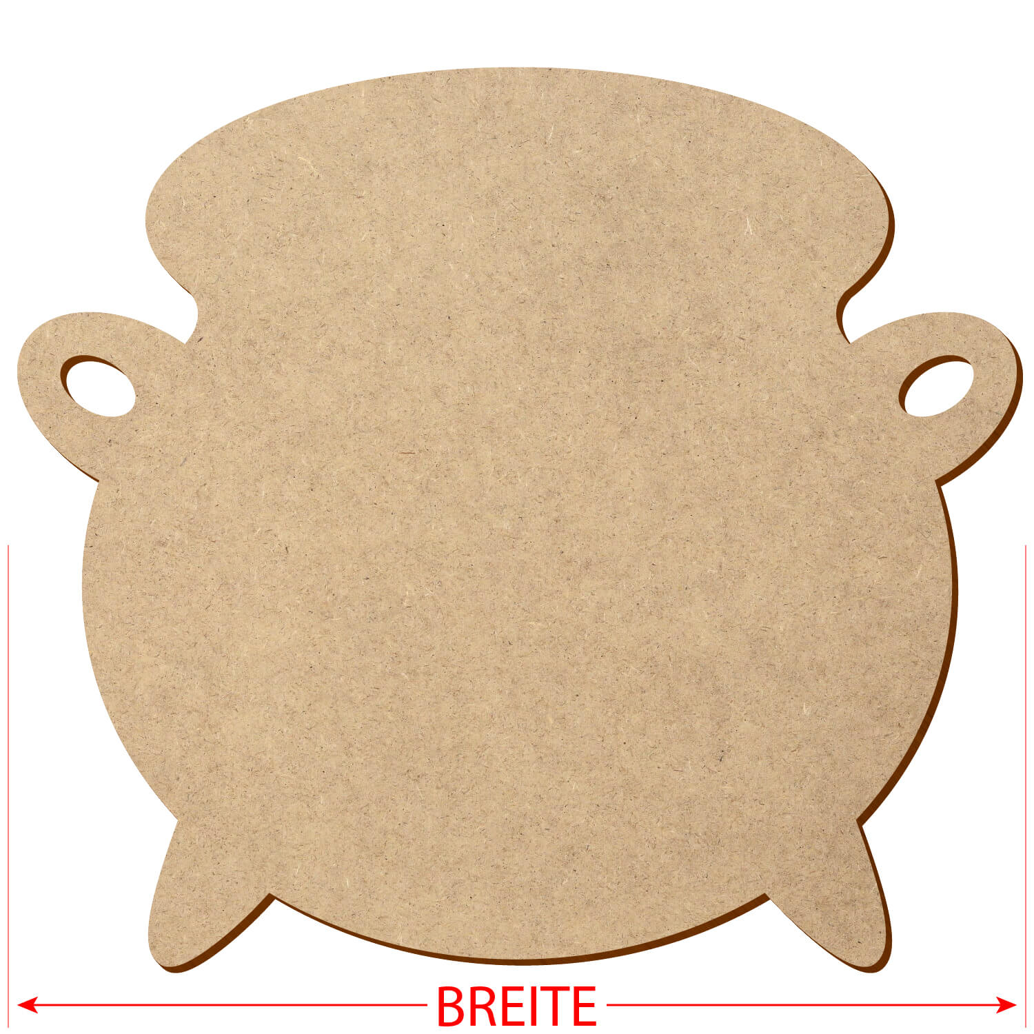MDF Hexenkessel - Zuschnitt 3-50cm Deko Basteln Größe