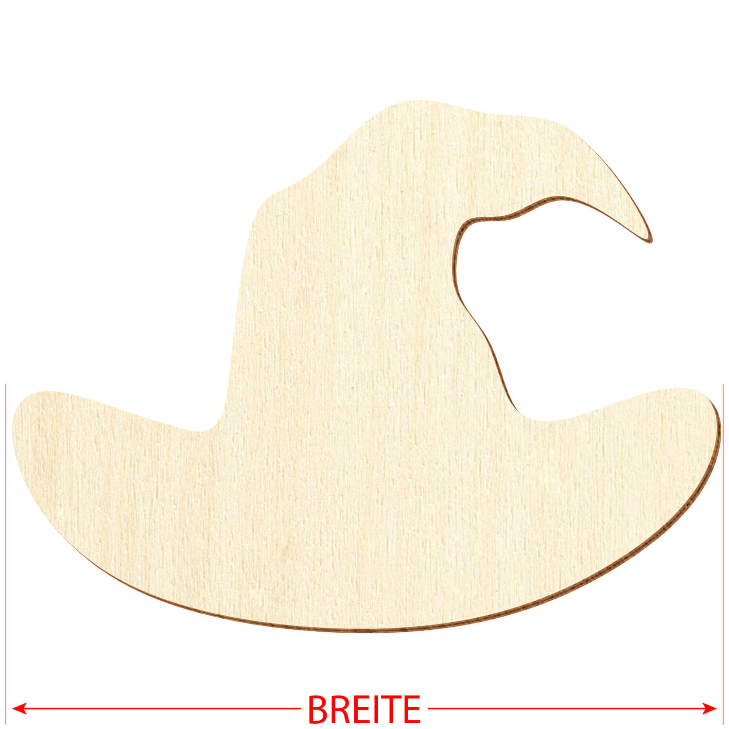 Holz Hexenhut - Zuschnitt 3-50cm Deko Basteln Größe