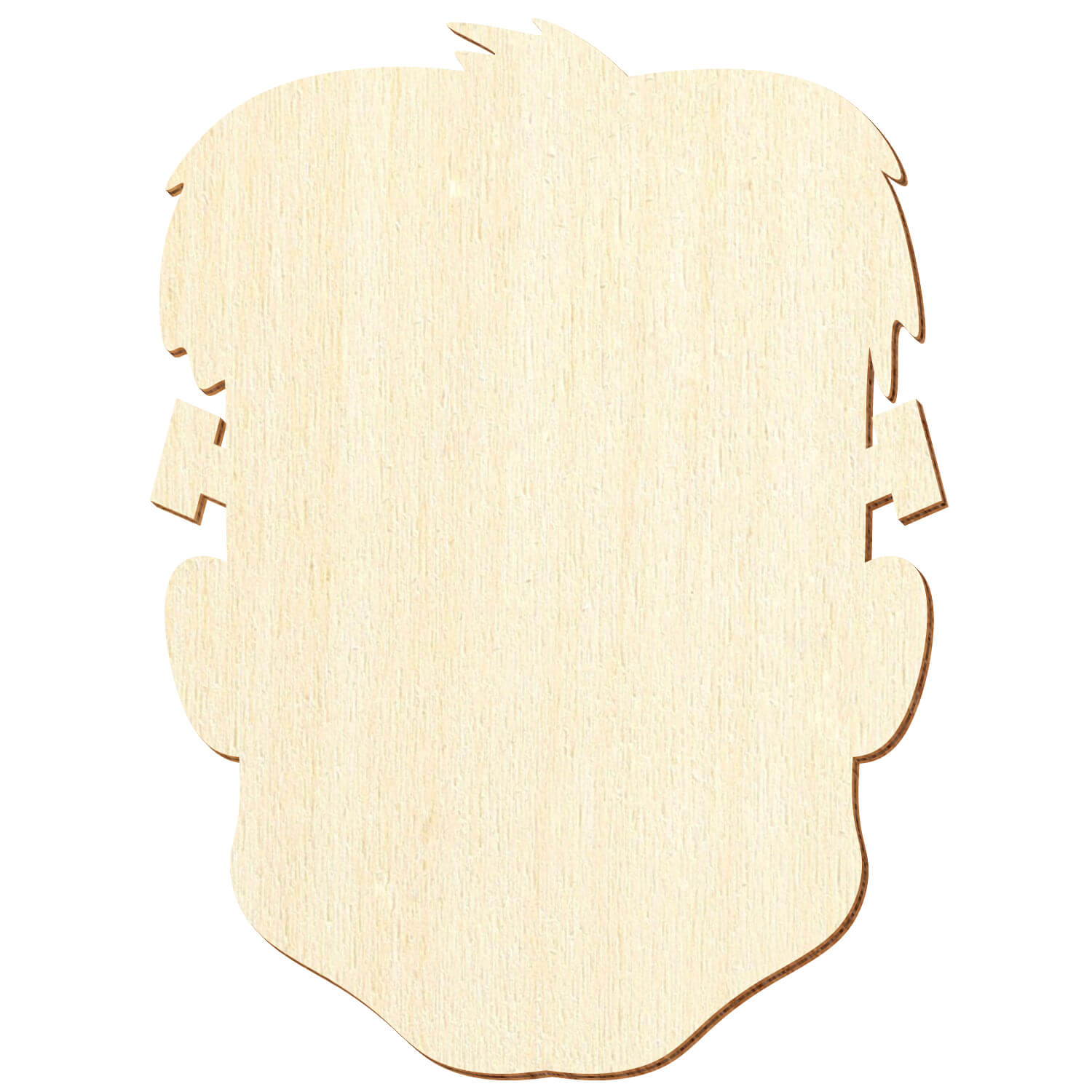 Holz Frankenstein's Kopf - Zuschnitt 3-50cm Deko Basteln