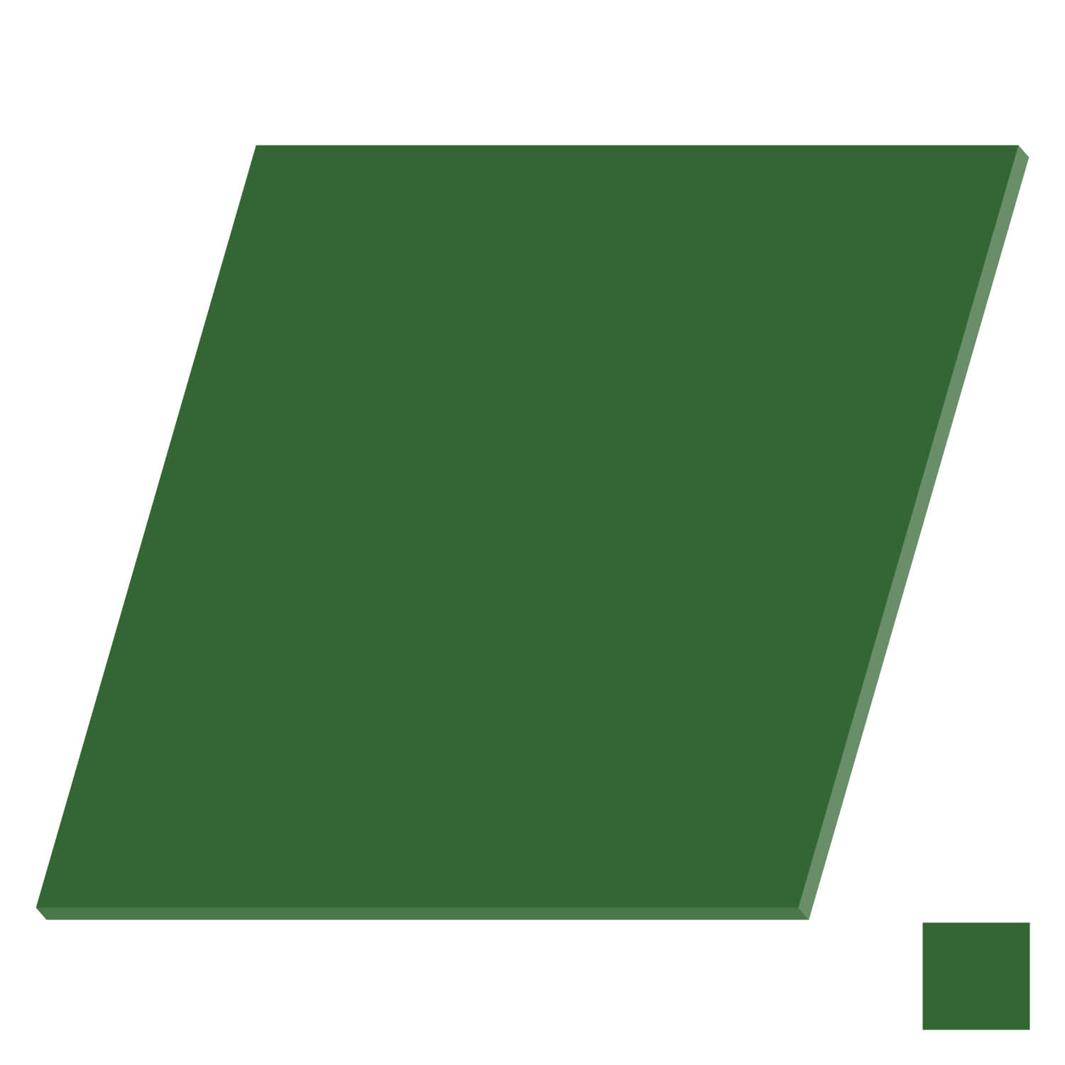 PLEXIGLAS® Zuschnitt 3-50cm - Quadrat dunkelgrün
