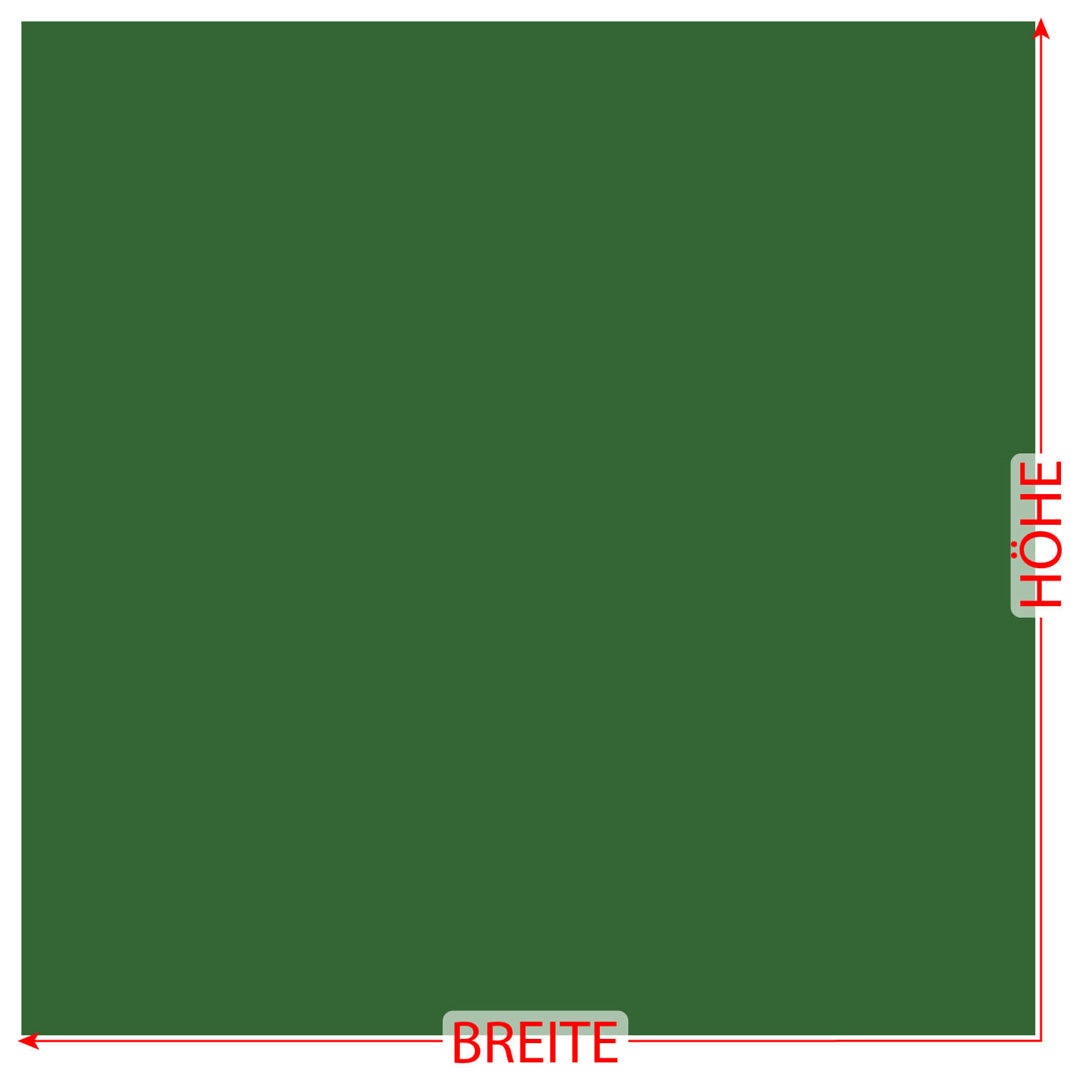 PLEXIGLAS® Zuschnitt 3-50cm - Quadrat dunkelgrün Größe