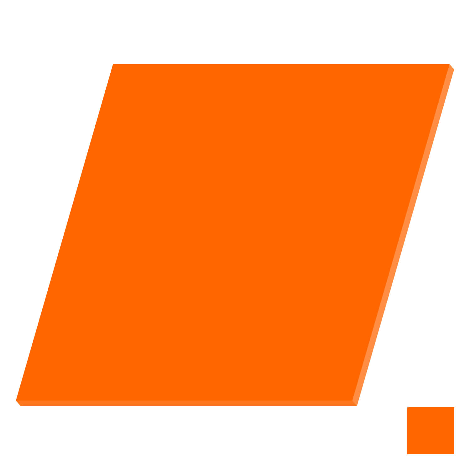 PLEXIGLAS® Zuschnitt 3-50cm - Quadrat orange