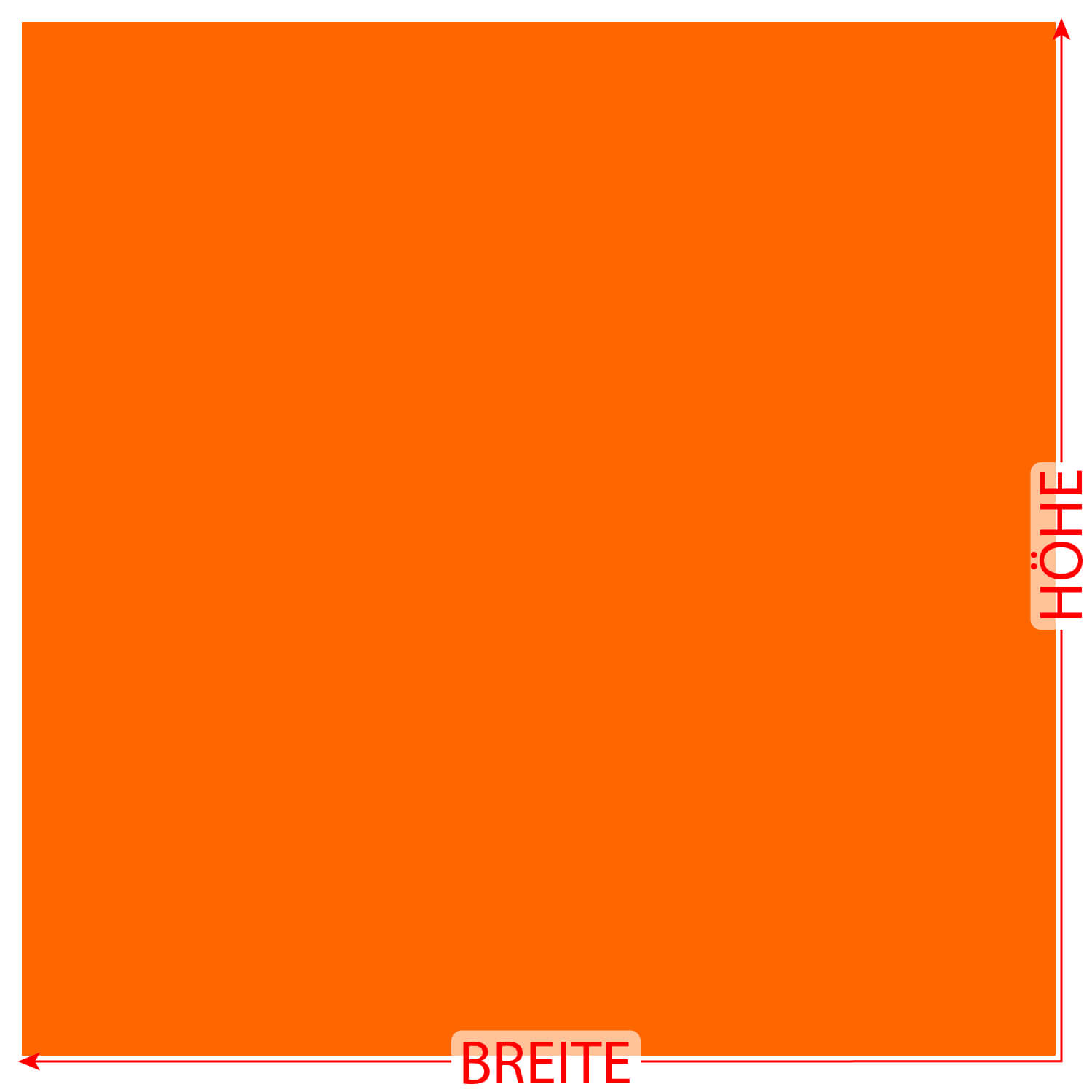 PLEXIGLAS® Zuschnitt 3-50cm - Quadrat orange Größe