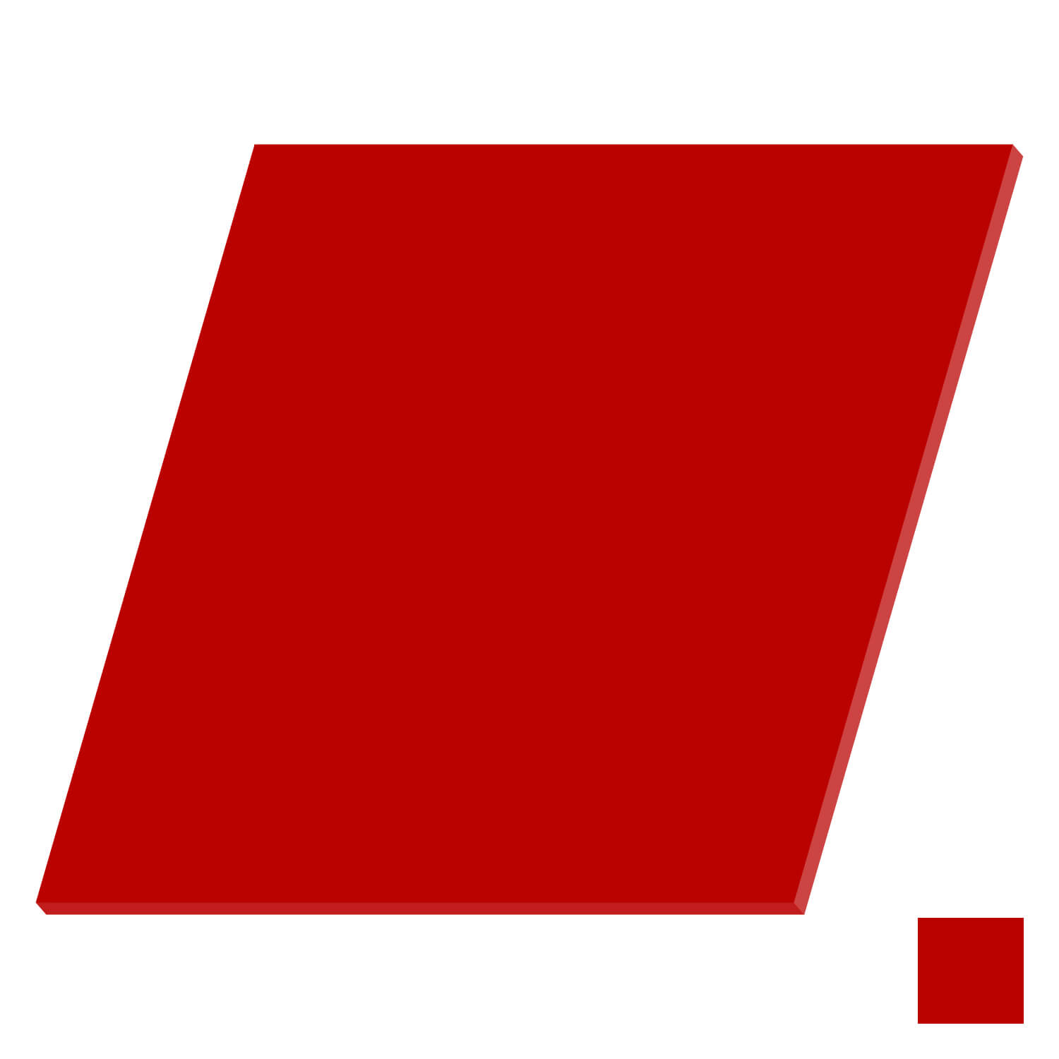 PLEXIGLAS® Zuschnitt 3-50cm - Quadrat rot