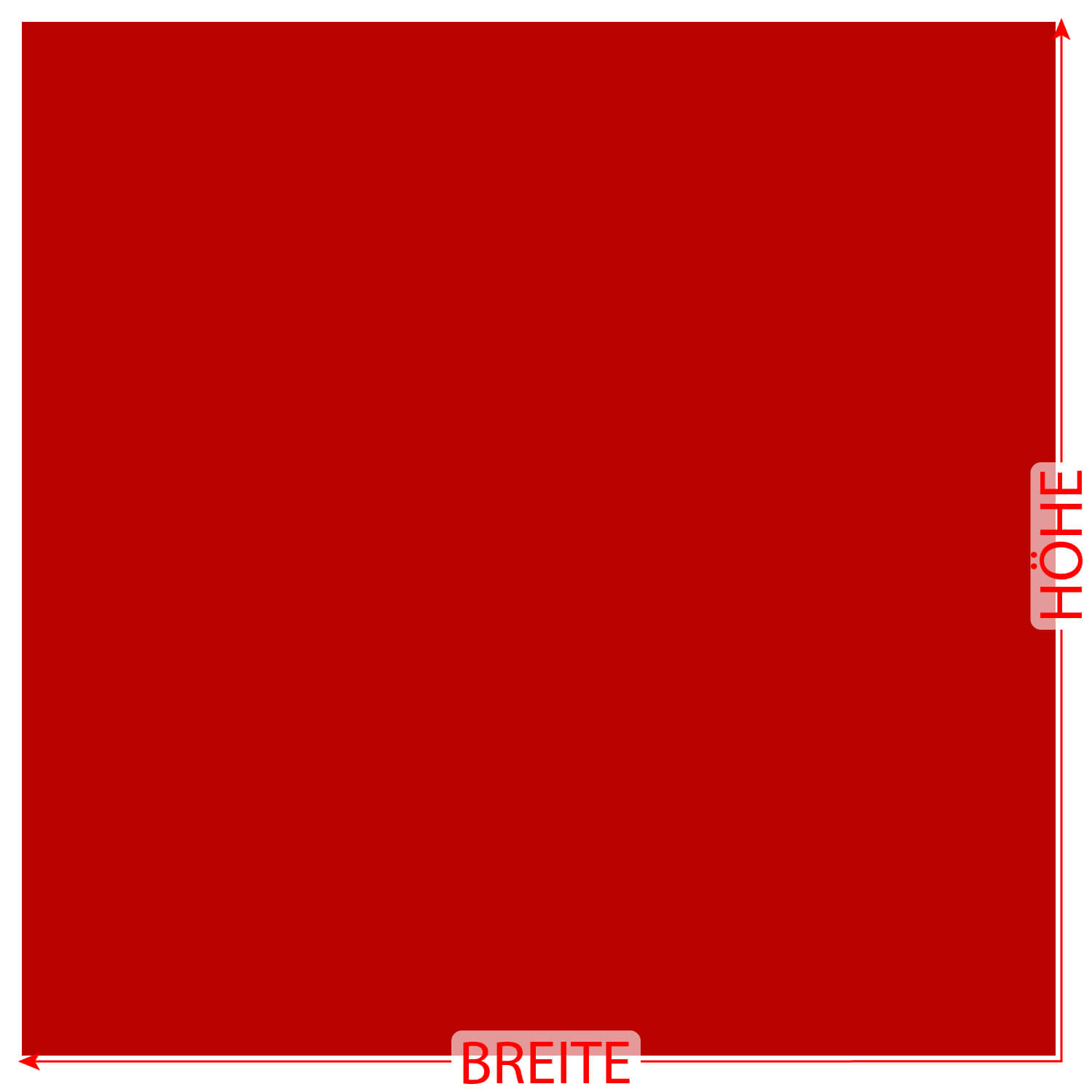 PLEXIGLAS® Zuschnitt 3-50cm - Quadrat rot Größe