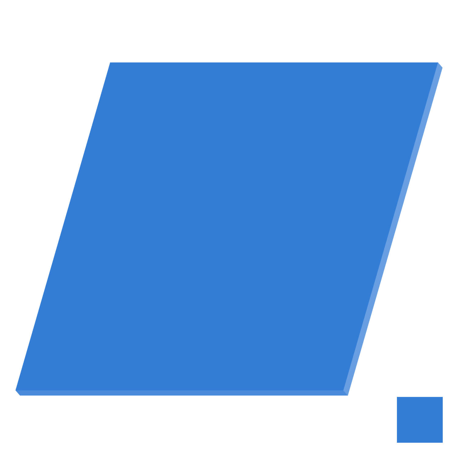 PLEXIGLAS® Zuschnitt 3-50cm - Quadrat hellblau