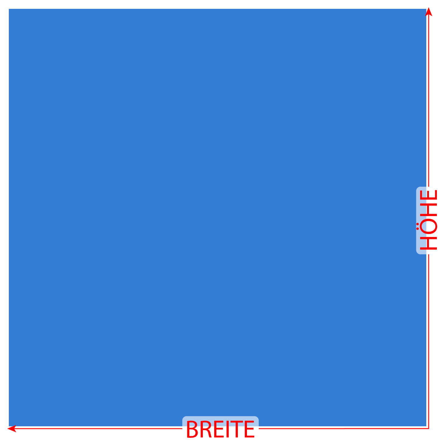 PLEXIGLAS® Zuschnitt 3-50cm - Quadrat hellblau Größe