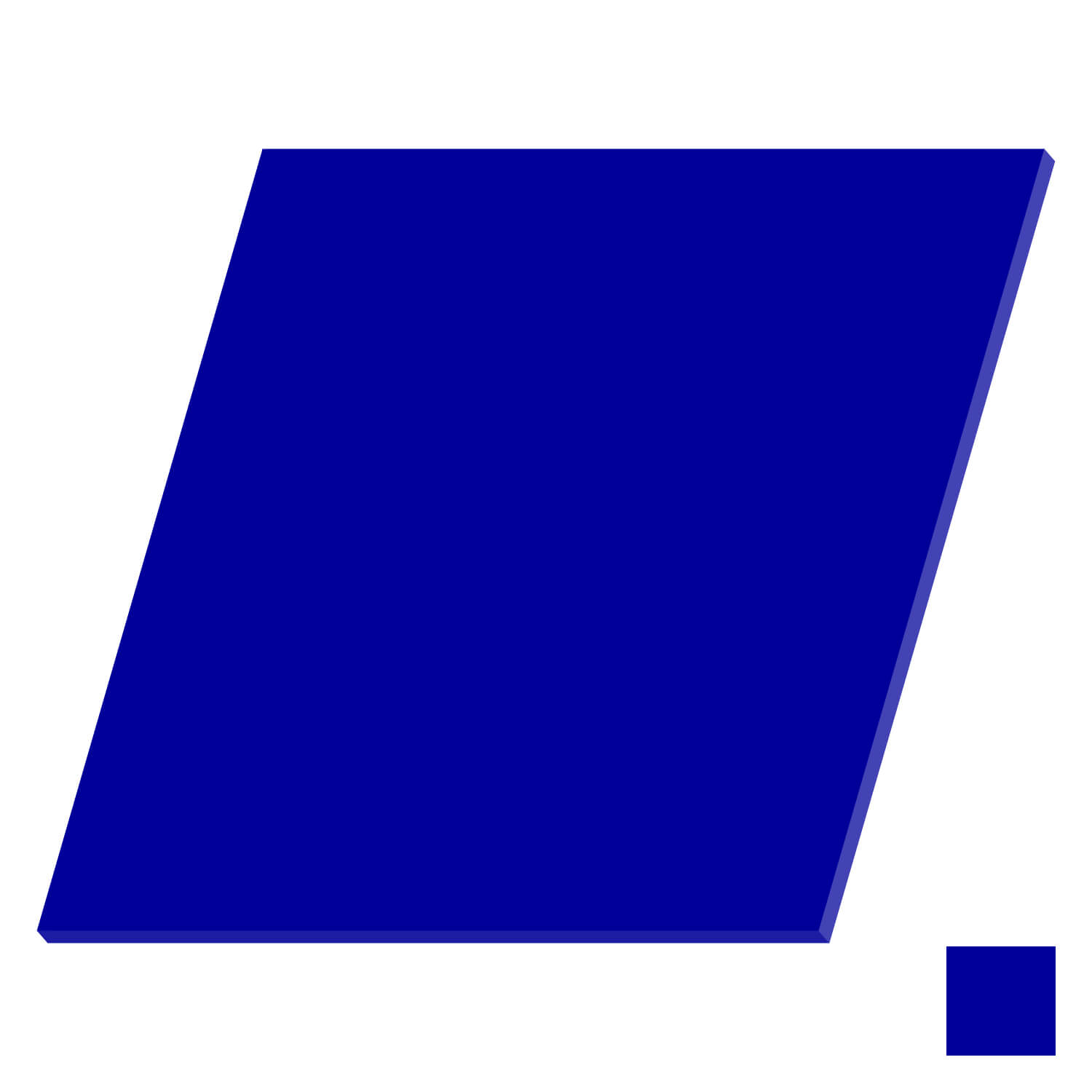 PLEXIGLAS® Zuschnitt 3-50cm - Quadrat blau