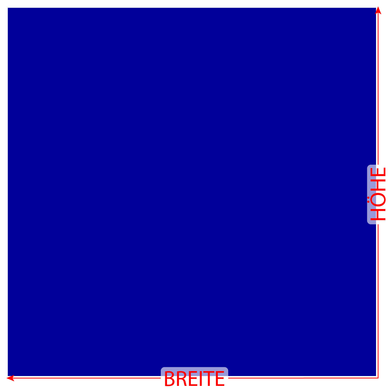 PLEXIGLAS® Zuschnitt 3-50cm - Quadrat blau Größe