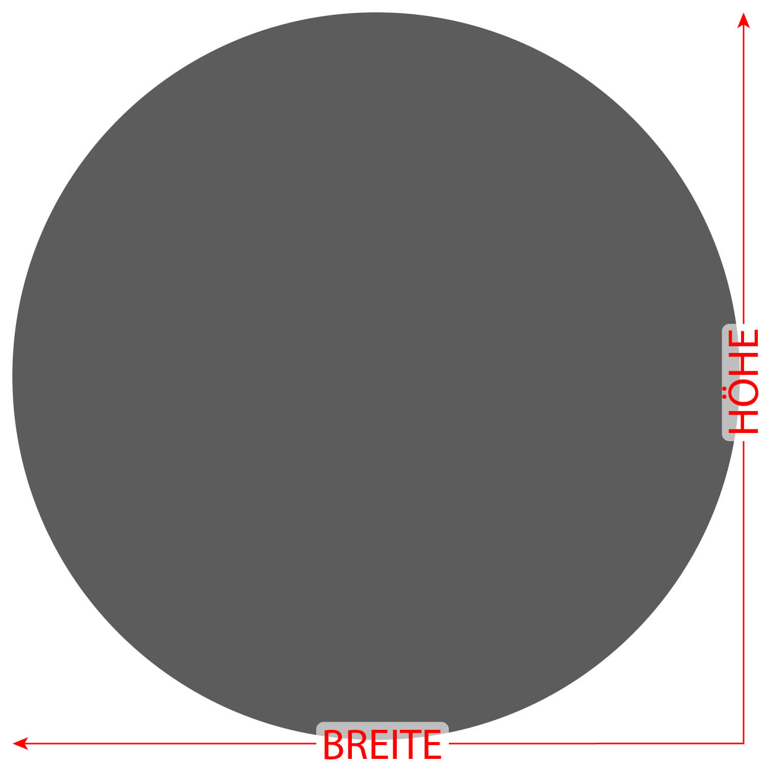 PLEXIGLAS® Zuschnitt 3-50cm - Scheibe Kreis grau transparent Größe