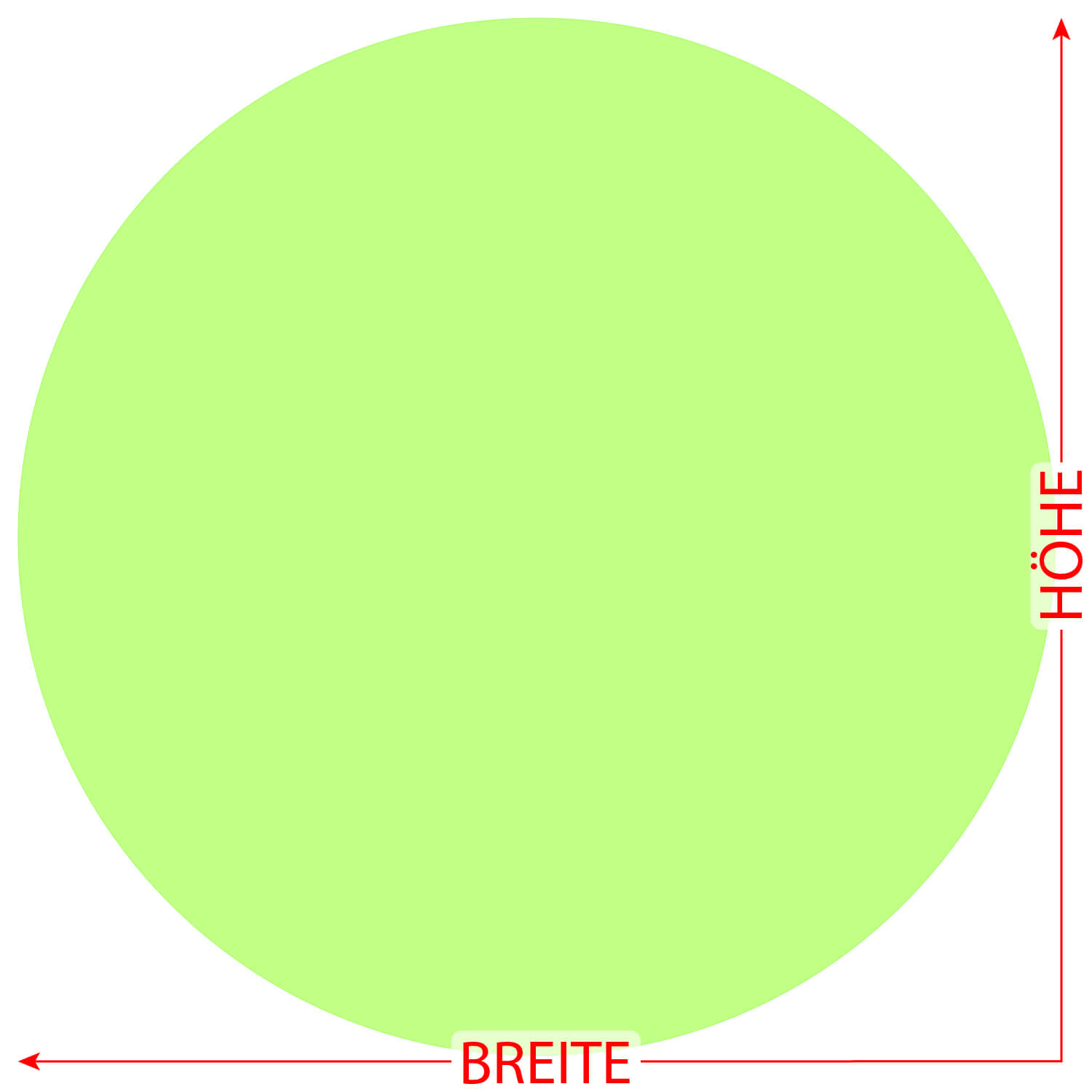 PLEXIGLAS® Zuschnitt 3-50cm - Scheibe Kreis Neongrün transparent Größe
