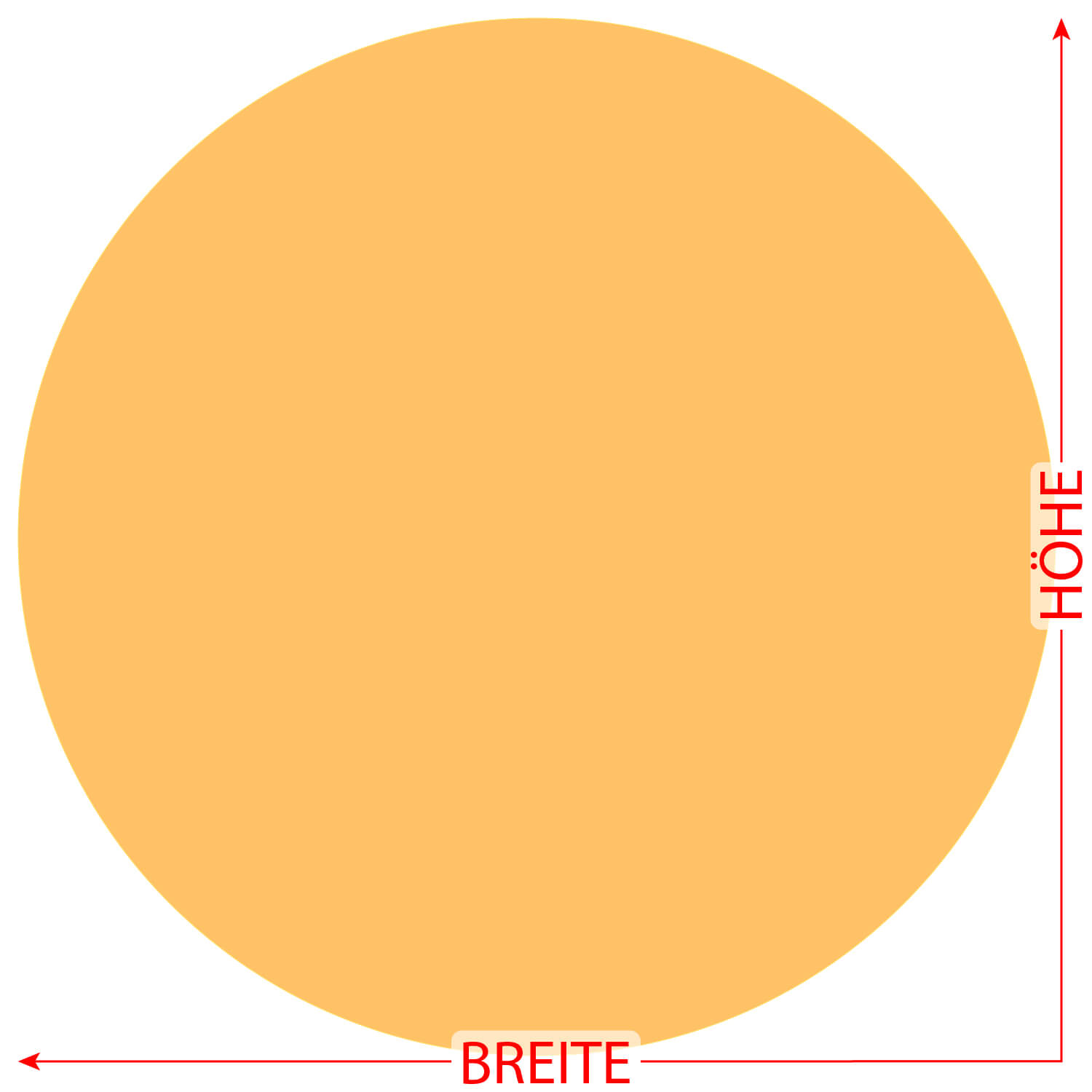PLEXIGLAS® Zuschnitt 3-50cm - Scheibe Kreis Neonorange transparent Größe