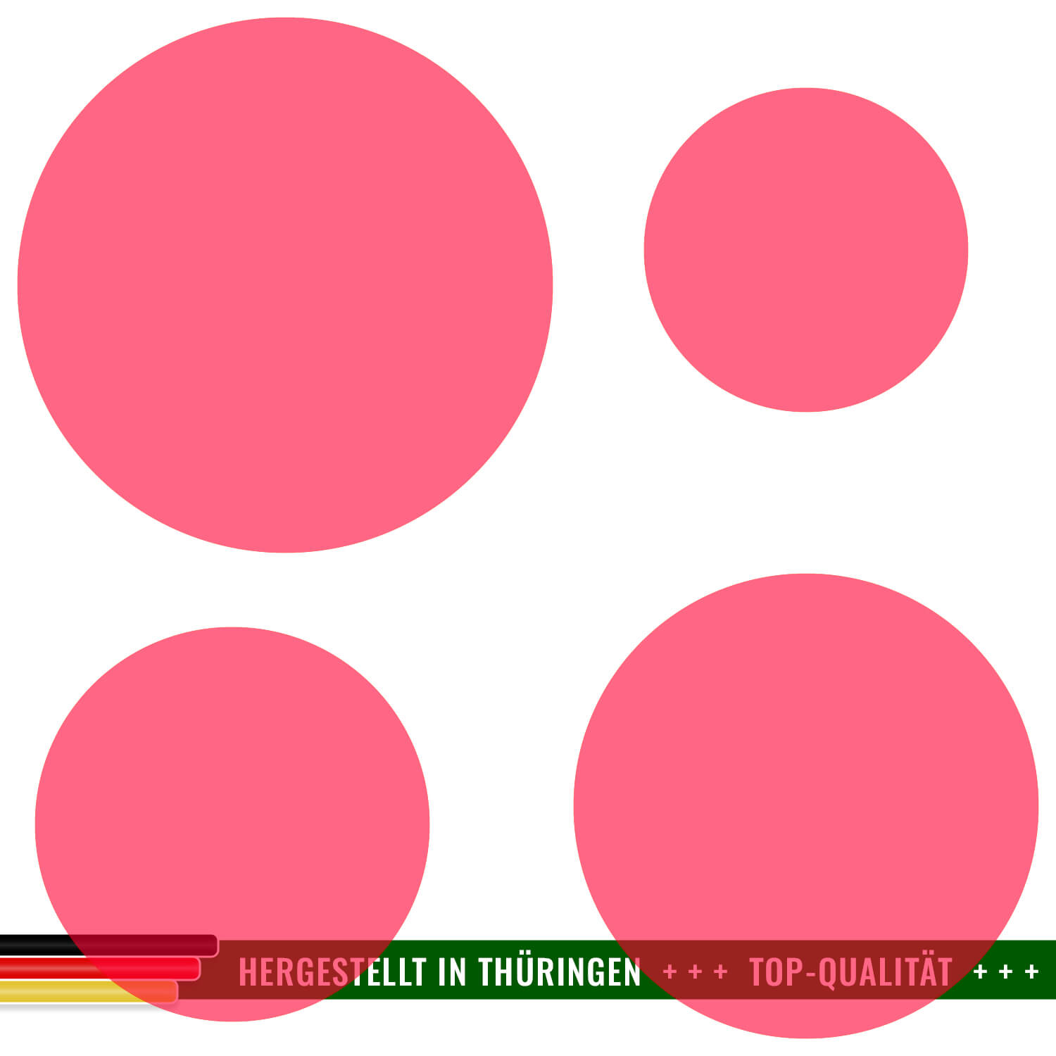 PLEXIGLAS® Zuschnitt 3-50cm - Scheibe Kreis Neonrot transparent Gruppenbild