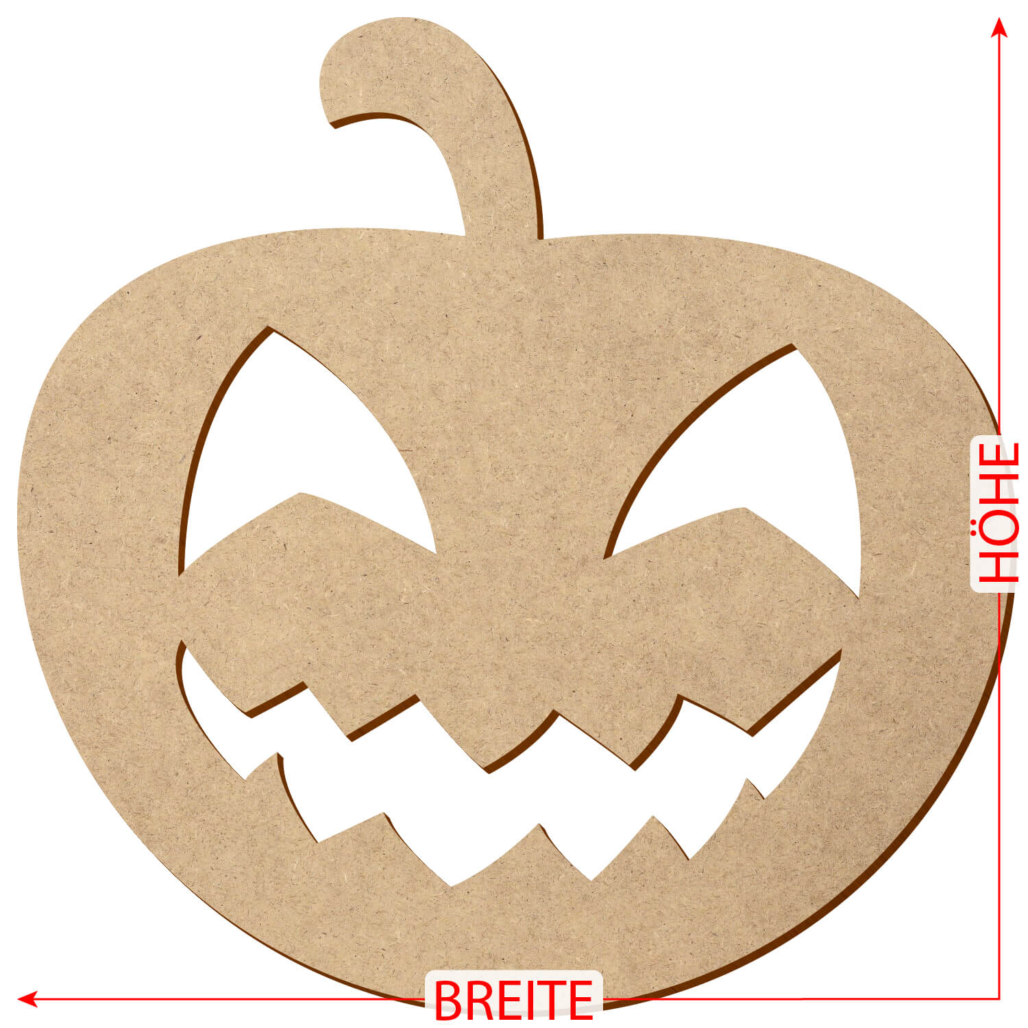 MDF Kürbis V2 - Zuschnitt 5-50cm Deko Basteln Größe