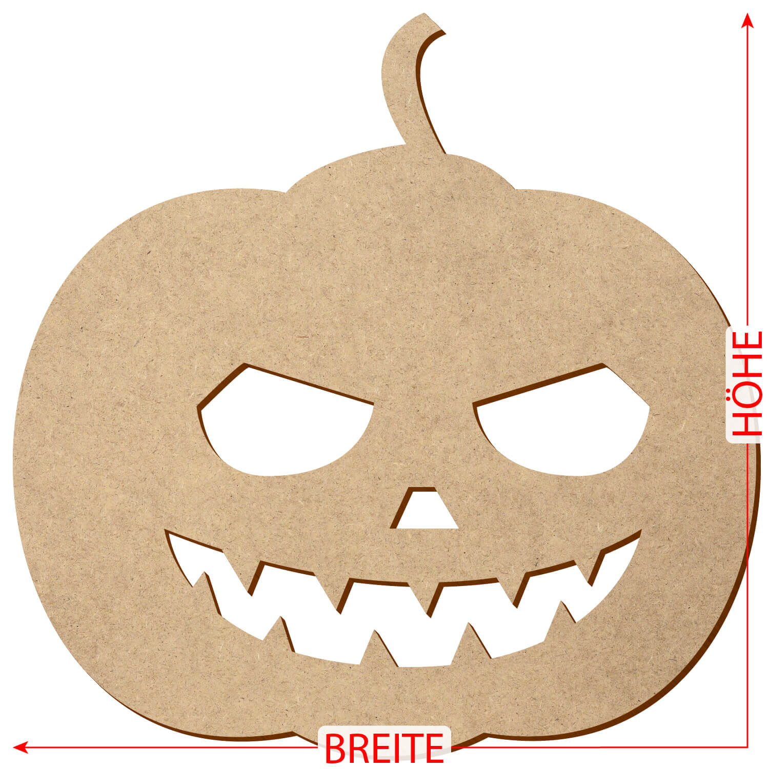 MDF Kürbis V3 - Zuschnitt 5-50cm Deko Basteln Größe