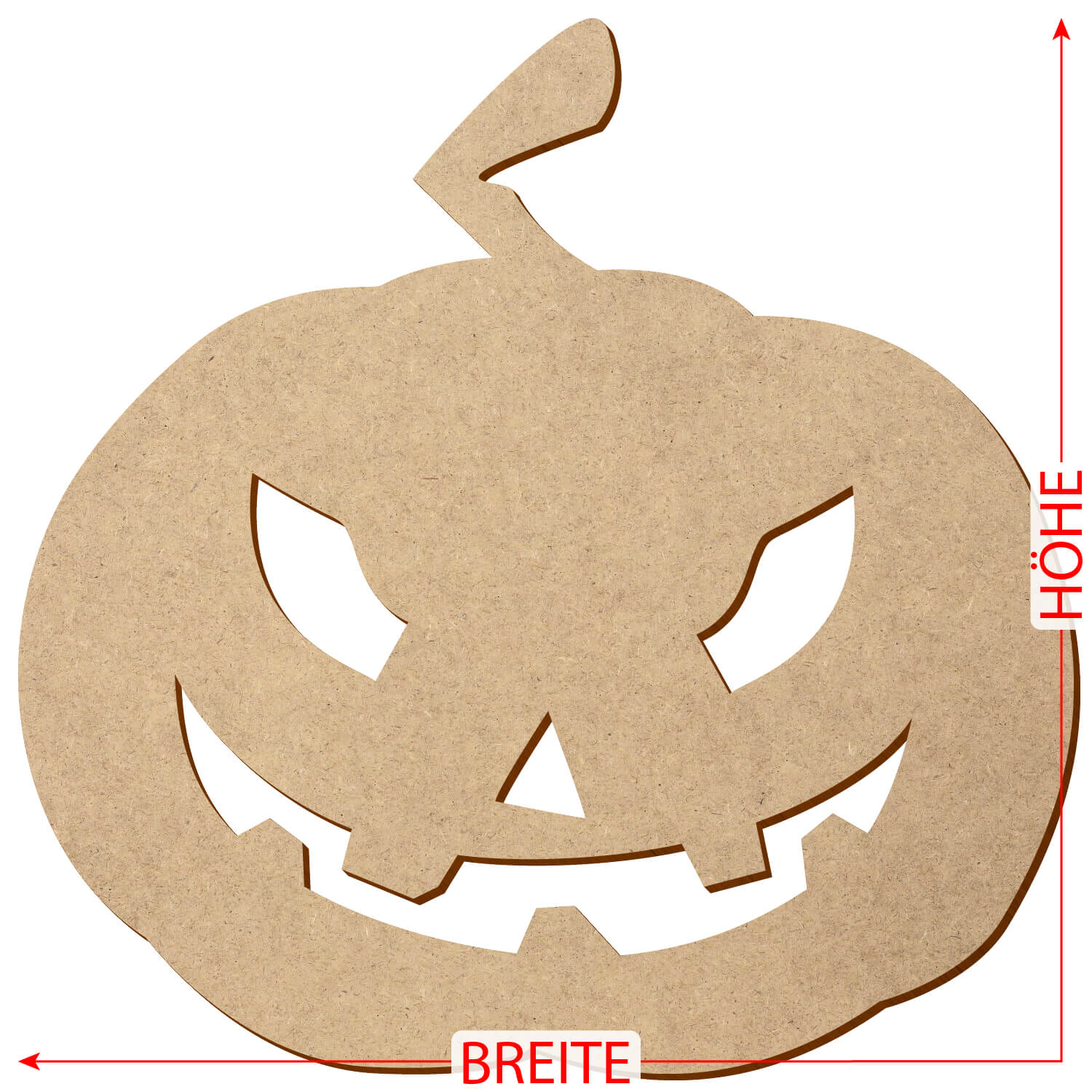 MDF Kürbis V4 - Zuschnitt 5-50cm Deko Basteln Größe