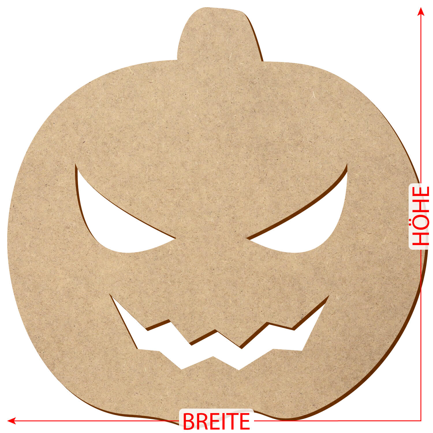 MDF Kürbis V1 - Zuschnitt 5-50cm Deko Basteln Größe