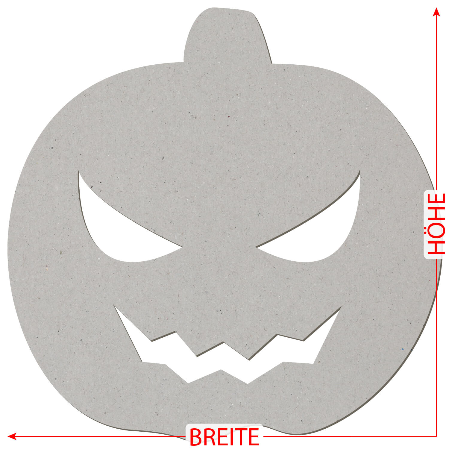 Pappe Kürbis V1 - Zuschnitt 5-50cm Deko Basteln Größe