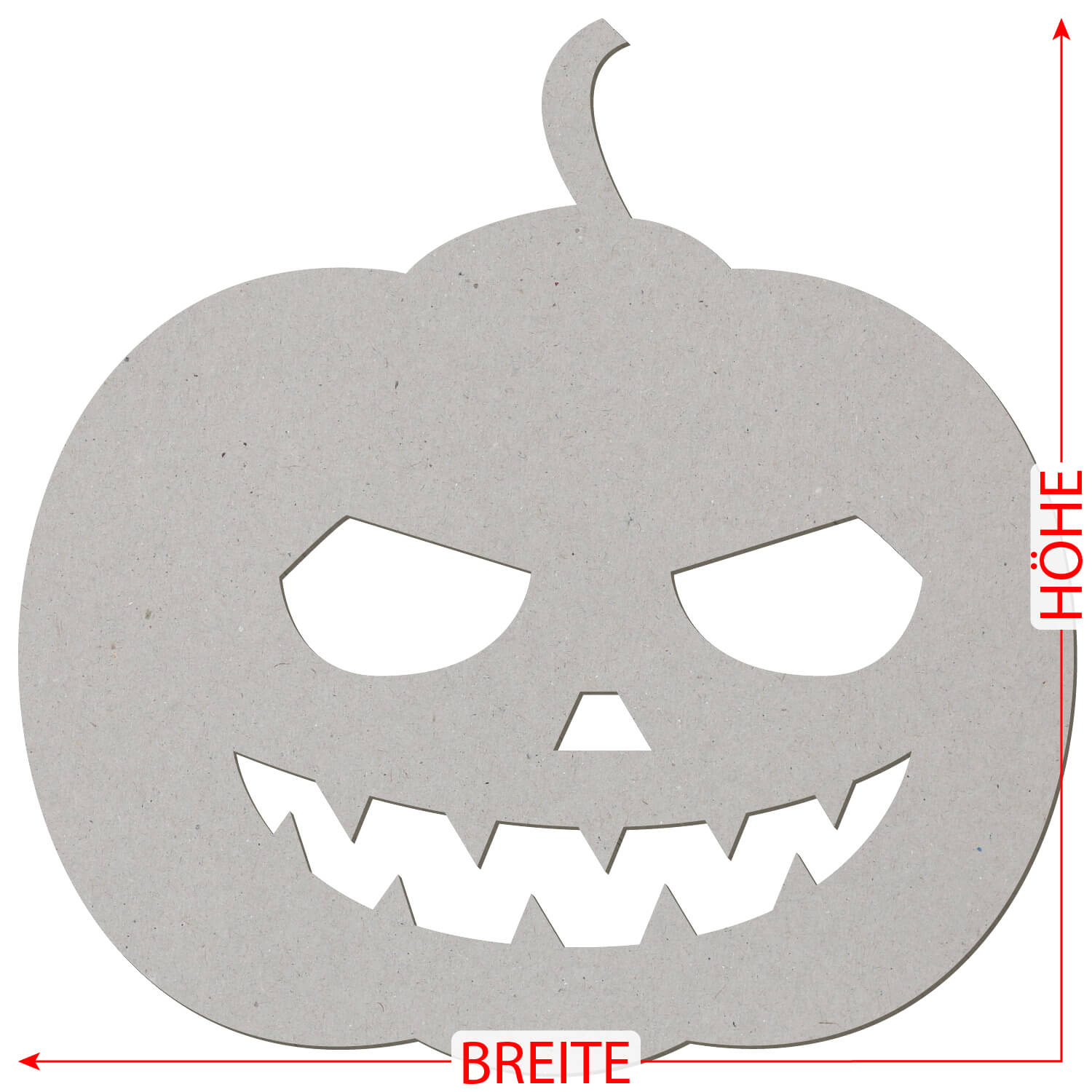 Pappe Kürbis V3 - Zuschnitt 5-50cm Deko Basteln Größe