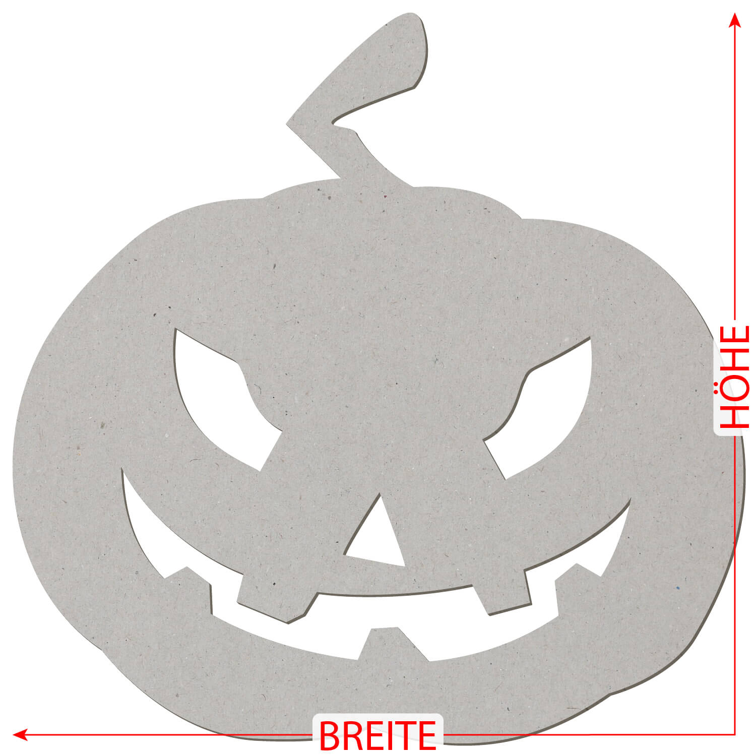Pappe Kürbis V4 - Zuschnitt 5-50cm Deko Basteln Größe